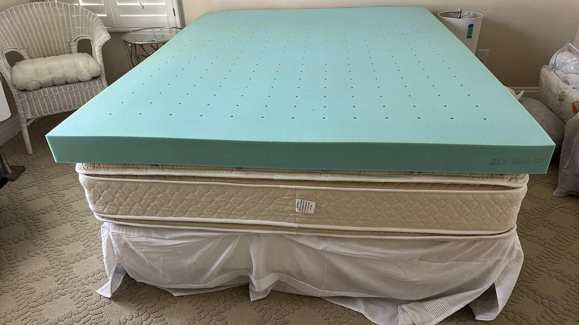 Photo 1 of SERTA PILLOW TOP QUEEN MATTRESS AND 5” FOAM TOPPER
