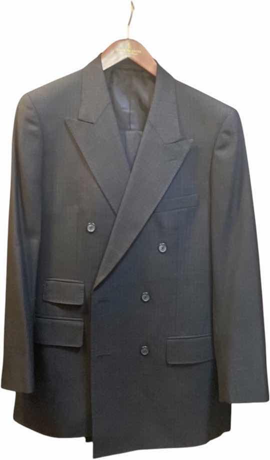 Photo 1 of MENS GRAND CUSTOM SUIT 100%WOOL MADE IN HONG KONG EST SIZE JACKET 40/42 PANTS 33/34
