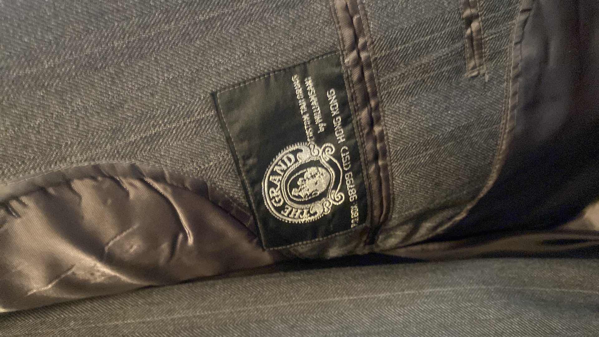 Photo 1 of MENS GRAND CUSTOM SUIT 100%WOOL MADE IN HONG KONG EST SIZE JACKET 40/42 PANTS 33/34