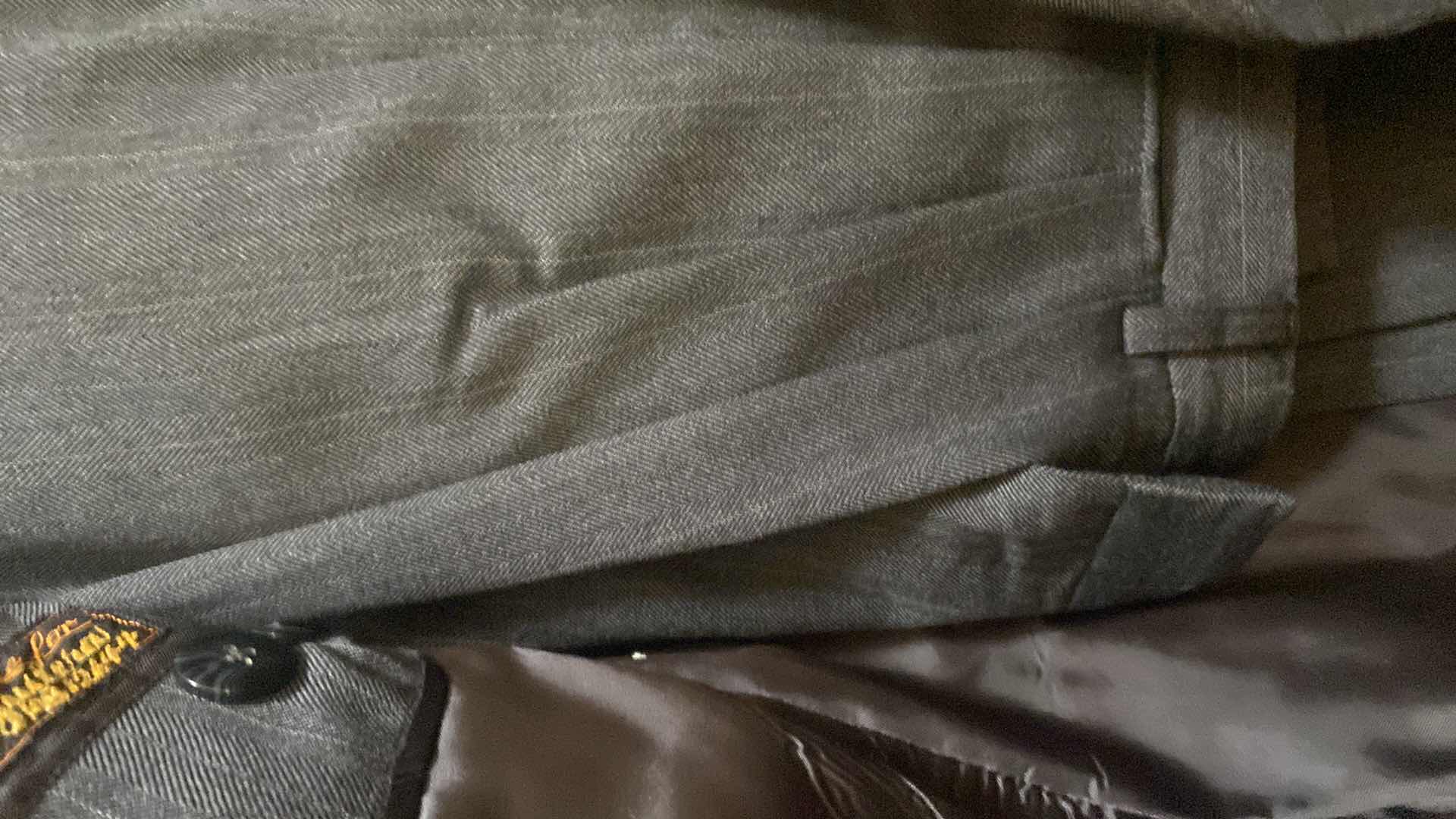Photo 1 of MENS GRAND CUSTOM SUIT 100%WOOL MADE IN HONG KONG EST SIZE JACKET 40/42 PANTS 33/34