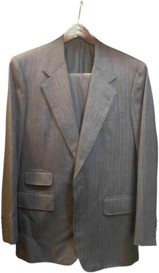 Photo 1 of MENS GRAND CUSTOM SUIT 100%WOOL MADE IN HONG KONG EST SIZE JACKET 40/42 PANTS 33/34
