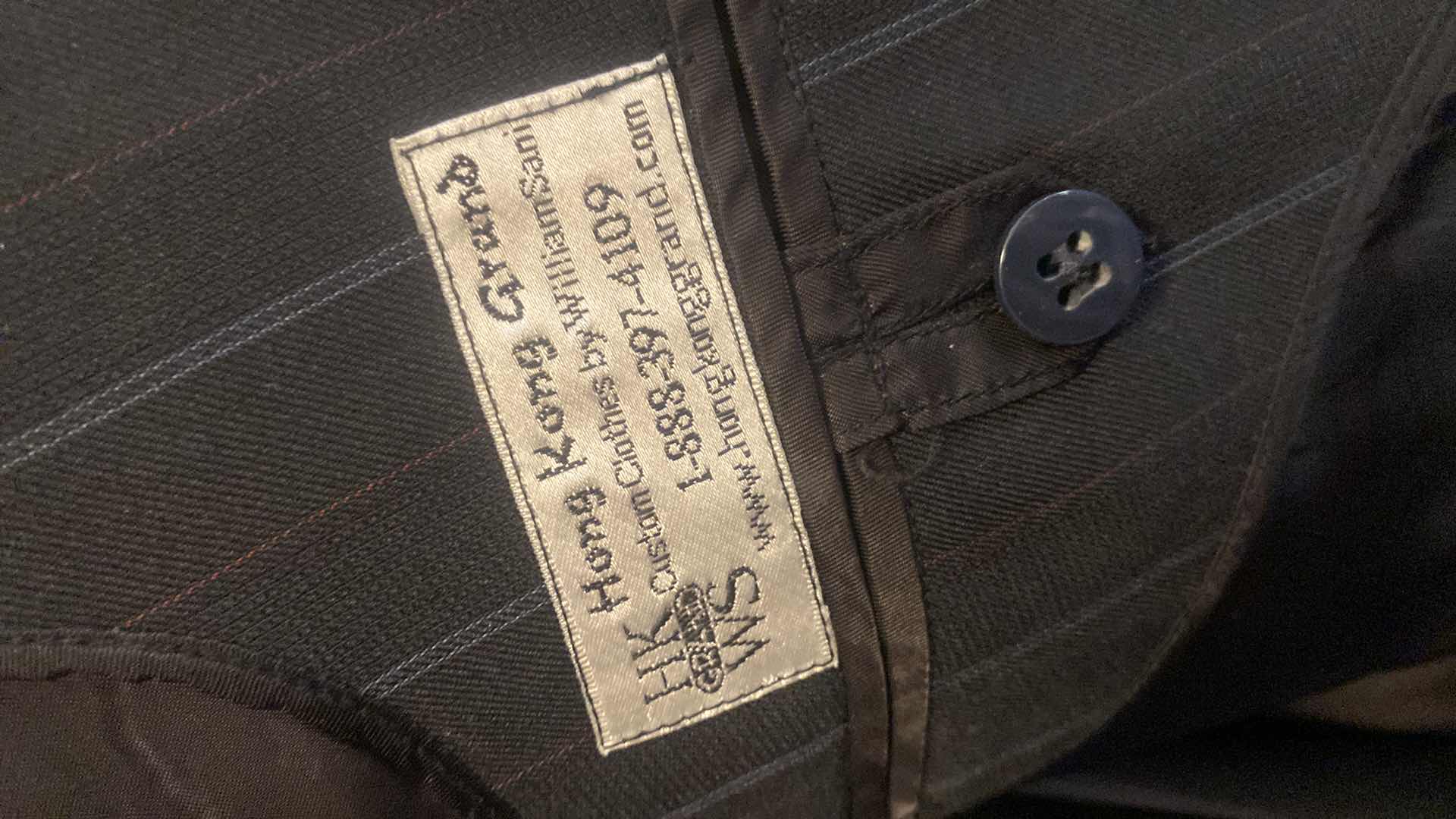Photo 1 of MENS GRAND CUSTOM SUIT 100%WOOL MADE IN HONG KONG EST SIZE JACKET 40/42 PANTS 33/34