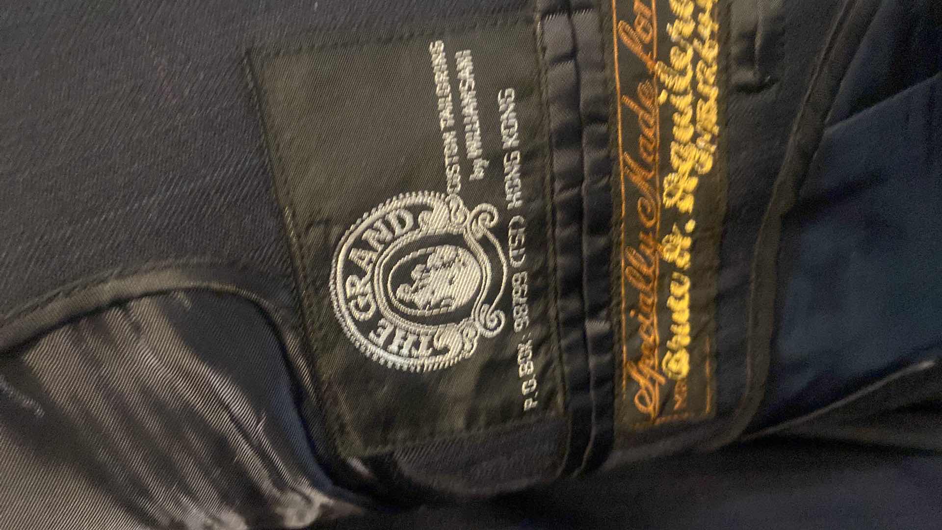 Photo 1 of MENS GRAND CUSTOM SUIT 100%WOOL MADE IN HONG KONG EST SIZE JACKET 40/42 PANTS 33/34