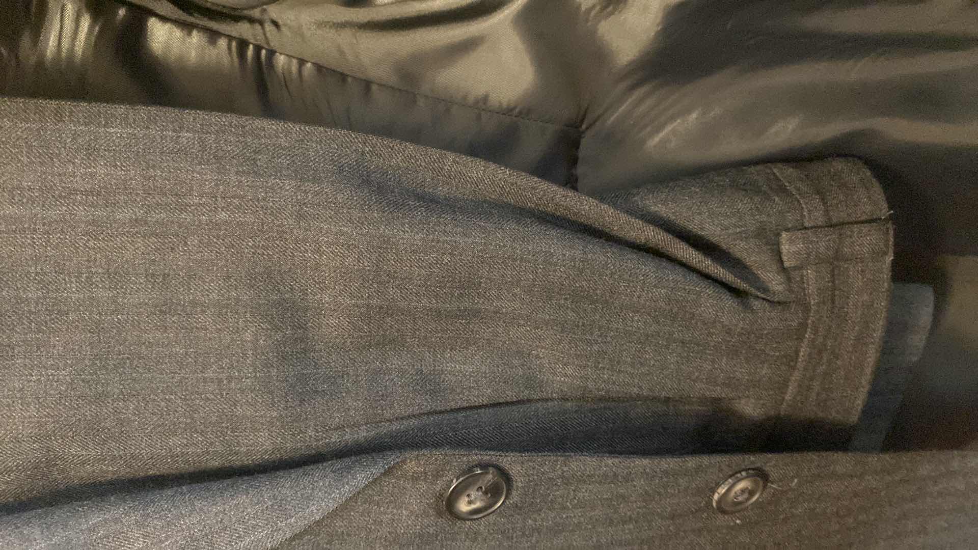 Photo 1 of MENS GRAND CUSTOM SUIT 100%WOOL MADE IN HONG KONG EST SIZE JACKET 40/42 PANTS 33/34