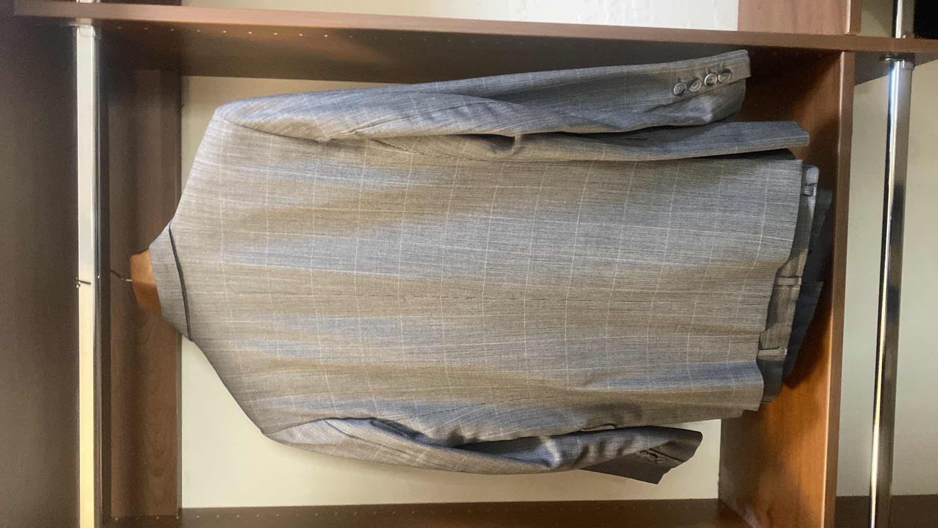 Photo 1 of MENS GRAND CUSTOM SUIT 100%WOOL MADE IN HONG KONG EST SIZE JACKET 40/42 PANTS 33/34