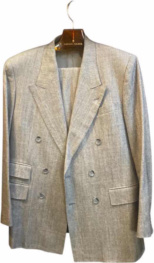 Photo 1 of MENS GRAND CUSTOM SUIT 100%WOOL MADE IN HONG KONG EST SIZE JACKET 40/42 PANTS 33/34
