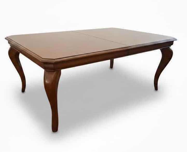 Photo 1 of MAHOGANY DINING TABLE W PULL-OUT END DRAWERS  (CHAIRS SOLD SEPARATELY) 75” x 43” H31”