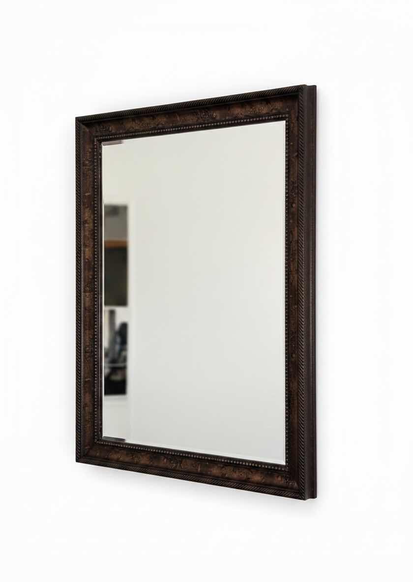 Photo 1 of GOLD COPPER ORNATE FRAMED WALL MIRROR 43” x 54”