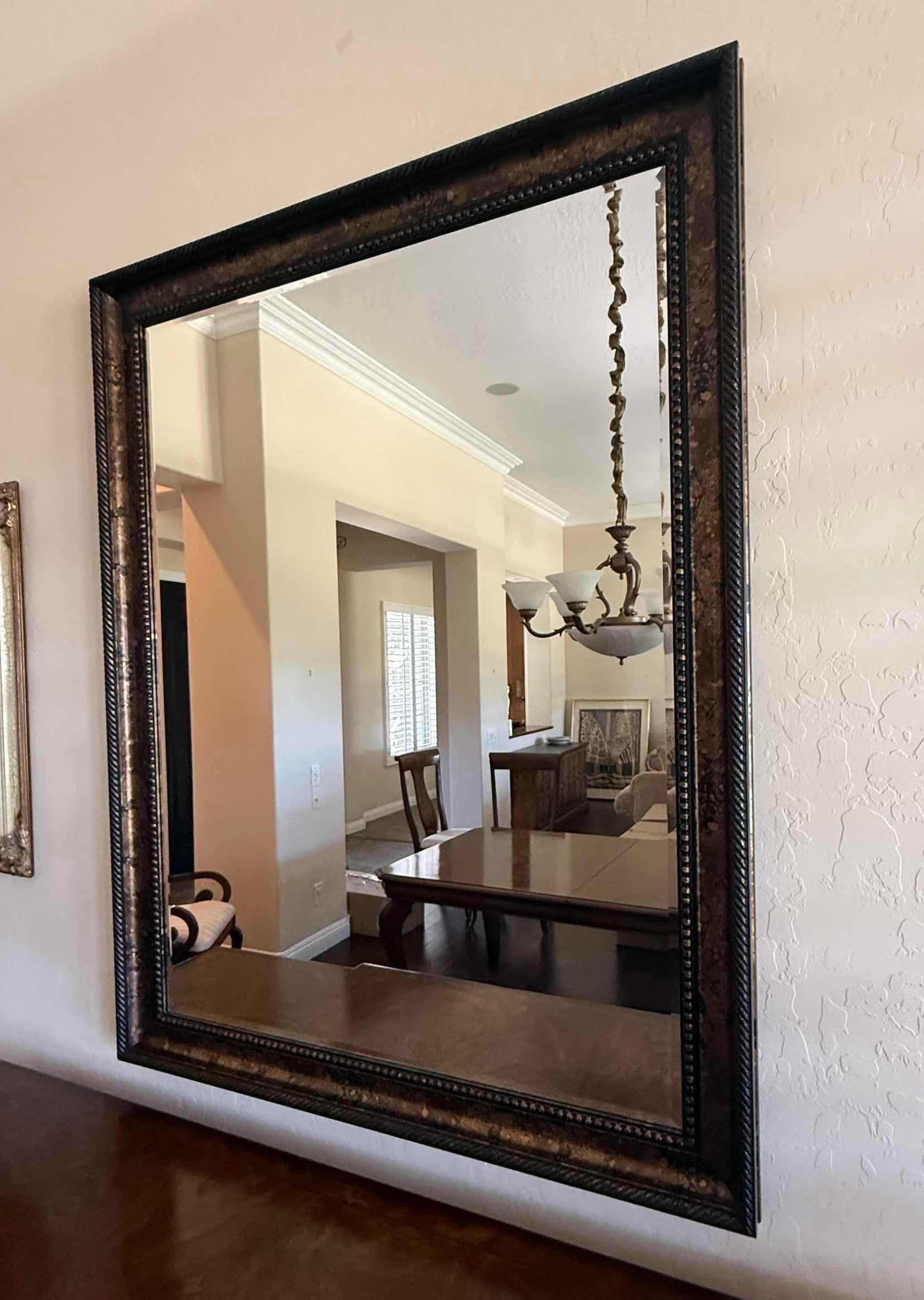 Photo 1 of GOLD COPPER ORNATE FRAMED WALL MIRROR 43” x 54”