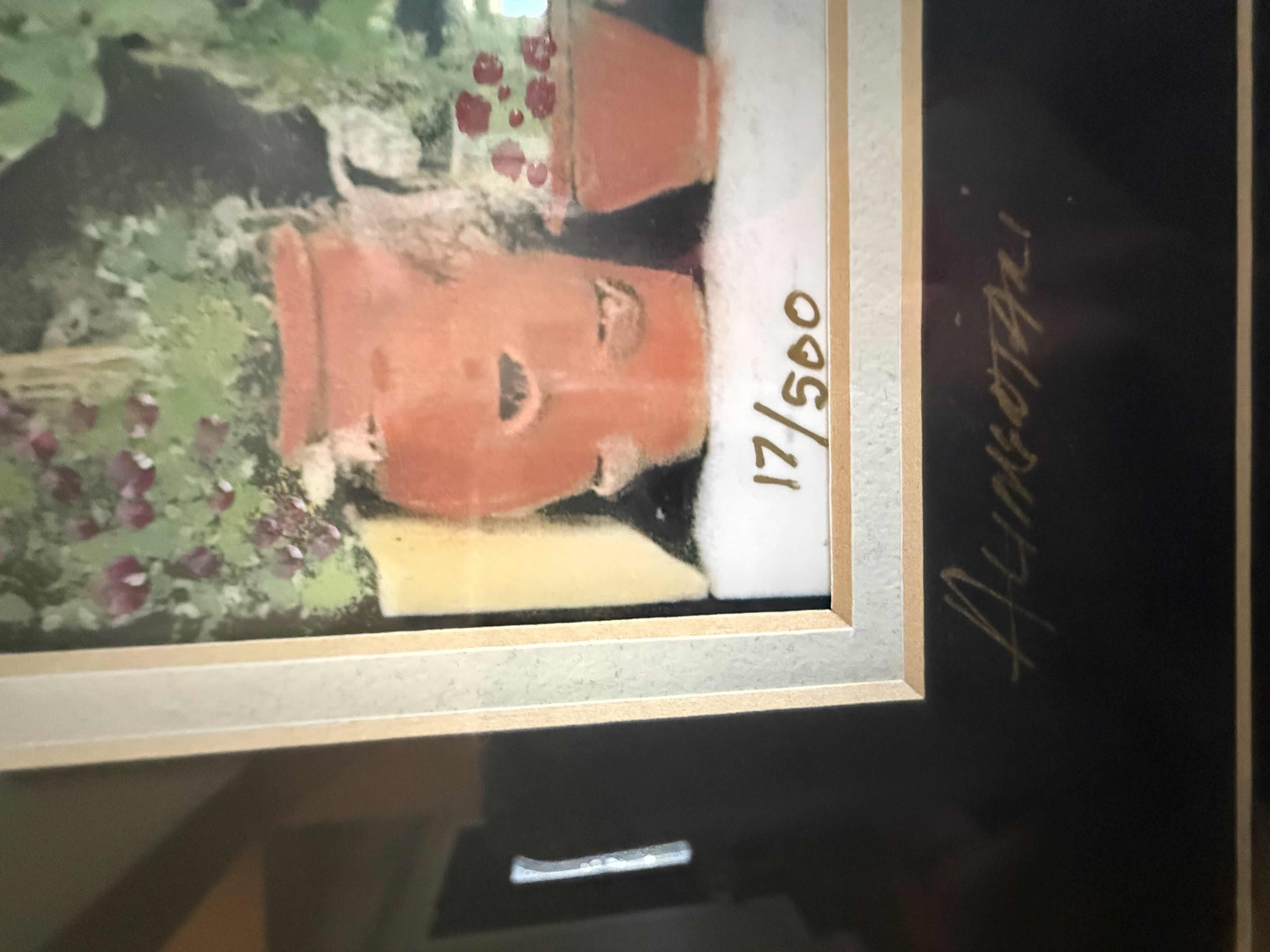 Photo 1 of CRACKLED GOLD FRAMED “ALIMENTARI” SIGNED BY MARTIN ROBERTS & NUMBERED ARTWORK 27” x 30”