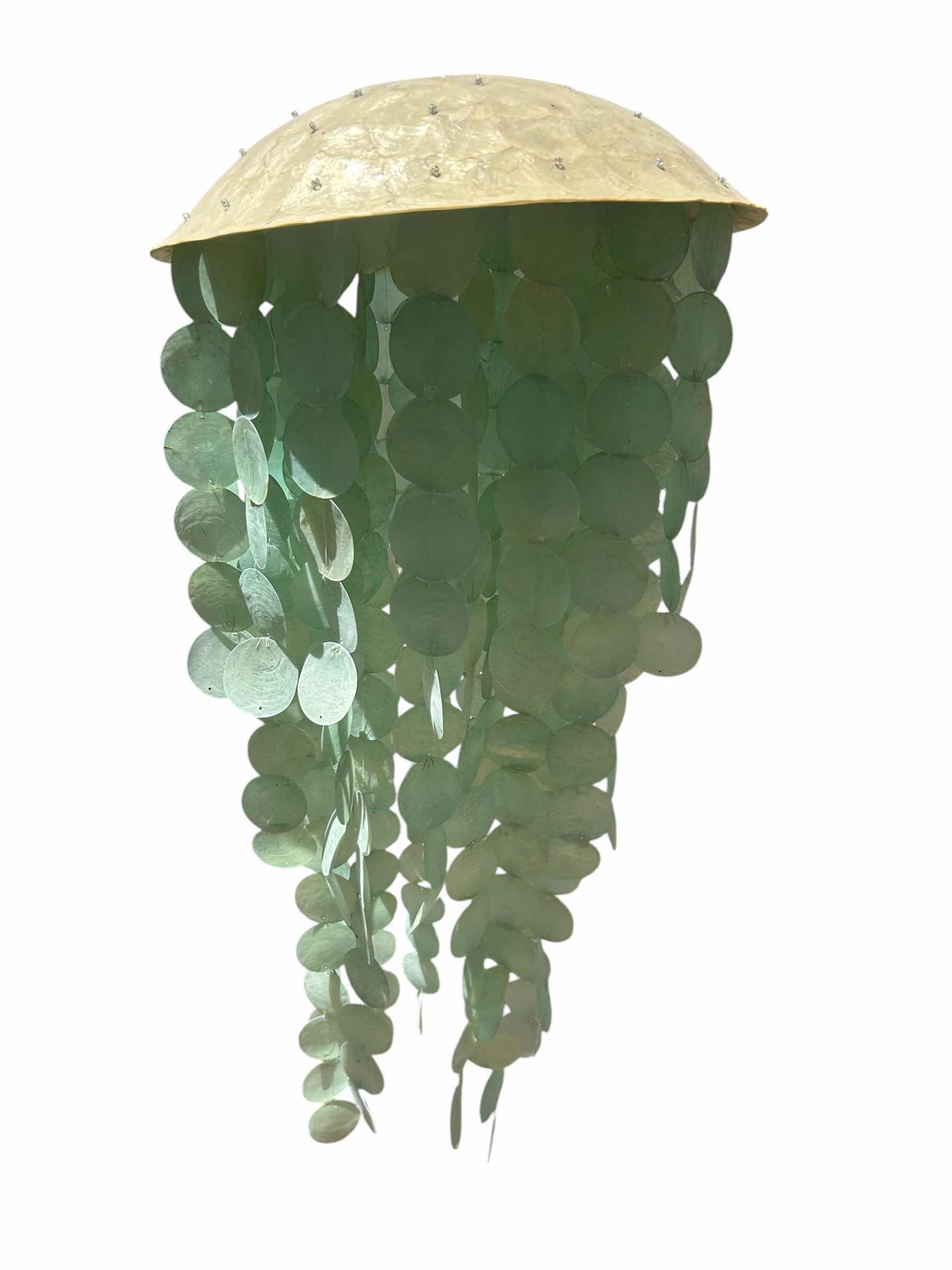 Photo 1 of HANDCRAFTED CAPIZ WIND CHIME DESIGNED IN THE SHAPE OF A JELLYFISH H 35"