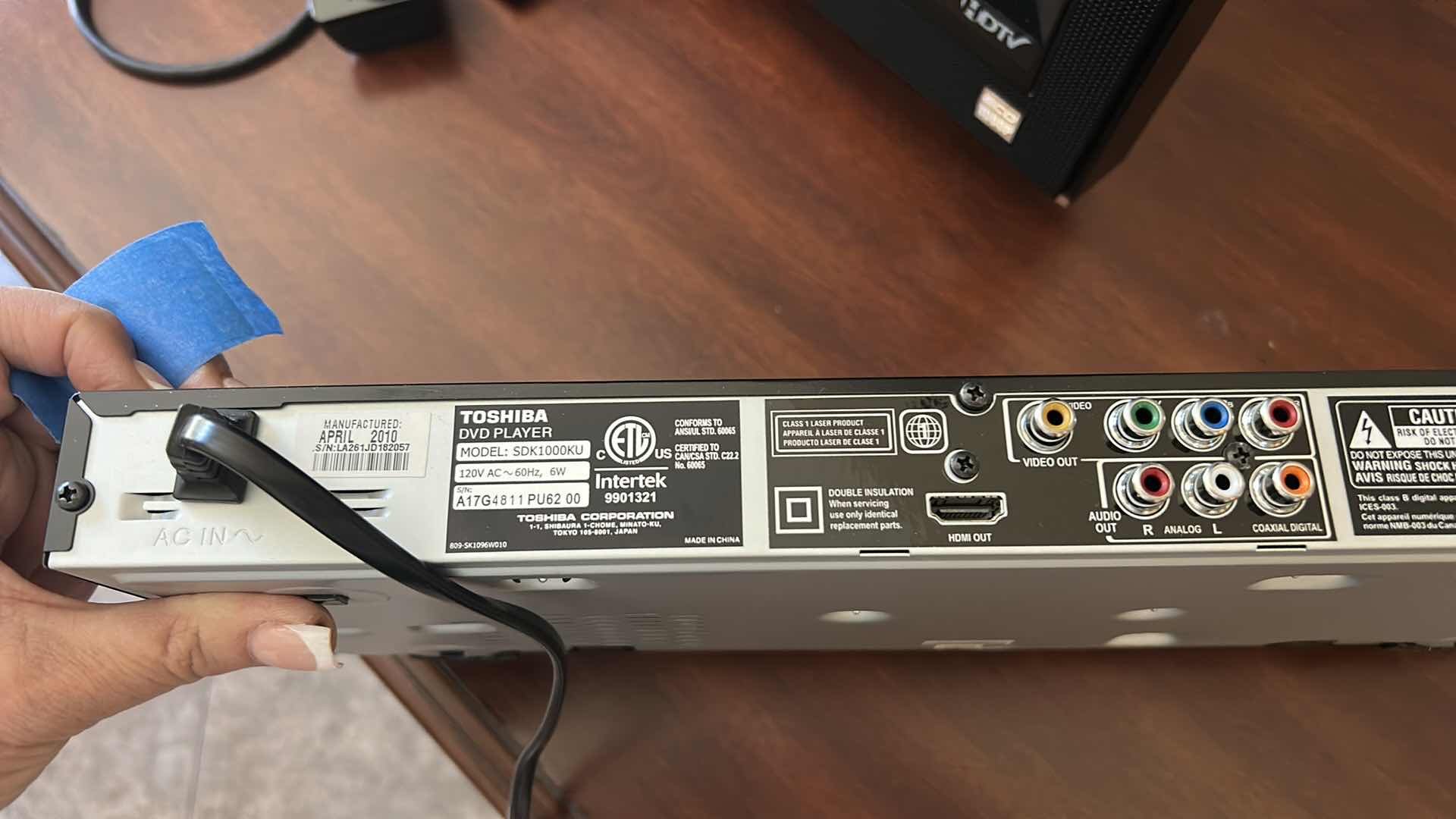 Photo 1 of TOSHIBA DVD PLAYER WITH HDMI OUTPUT AND DOLBY DIGITAL SUPPORT