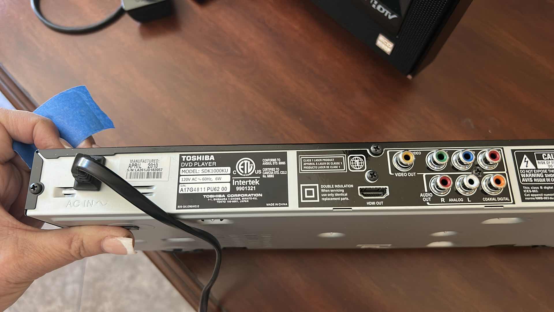 Photo 1 of TOSHIBA DVD PLAYER WITH HDMI OUTPUT AND DOLBY DIGITAL SUPPORT