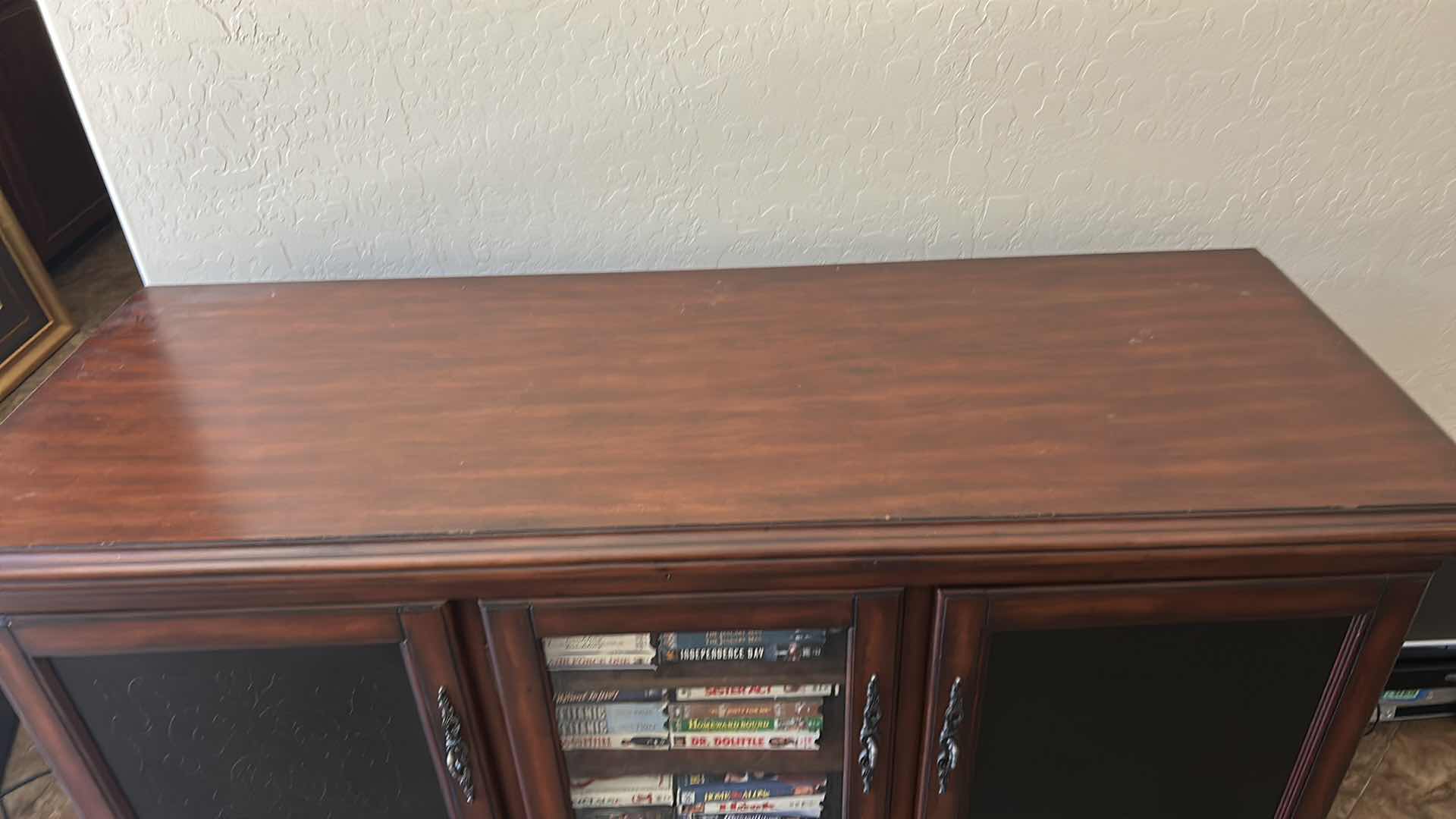 Photo 1 of MAHOGANY CONSOLE ENTERTAINMENT CENTER 63“ x 24“ x H32“