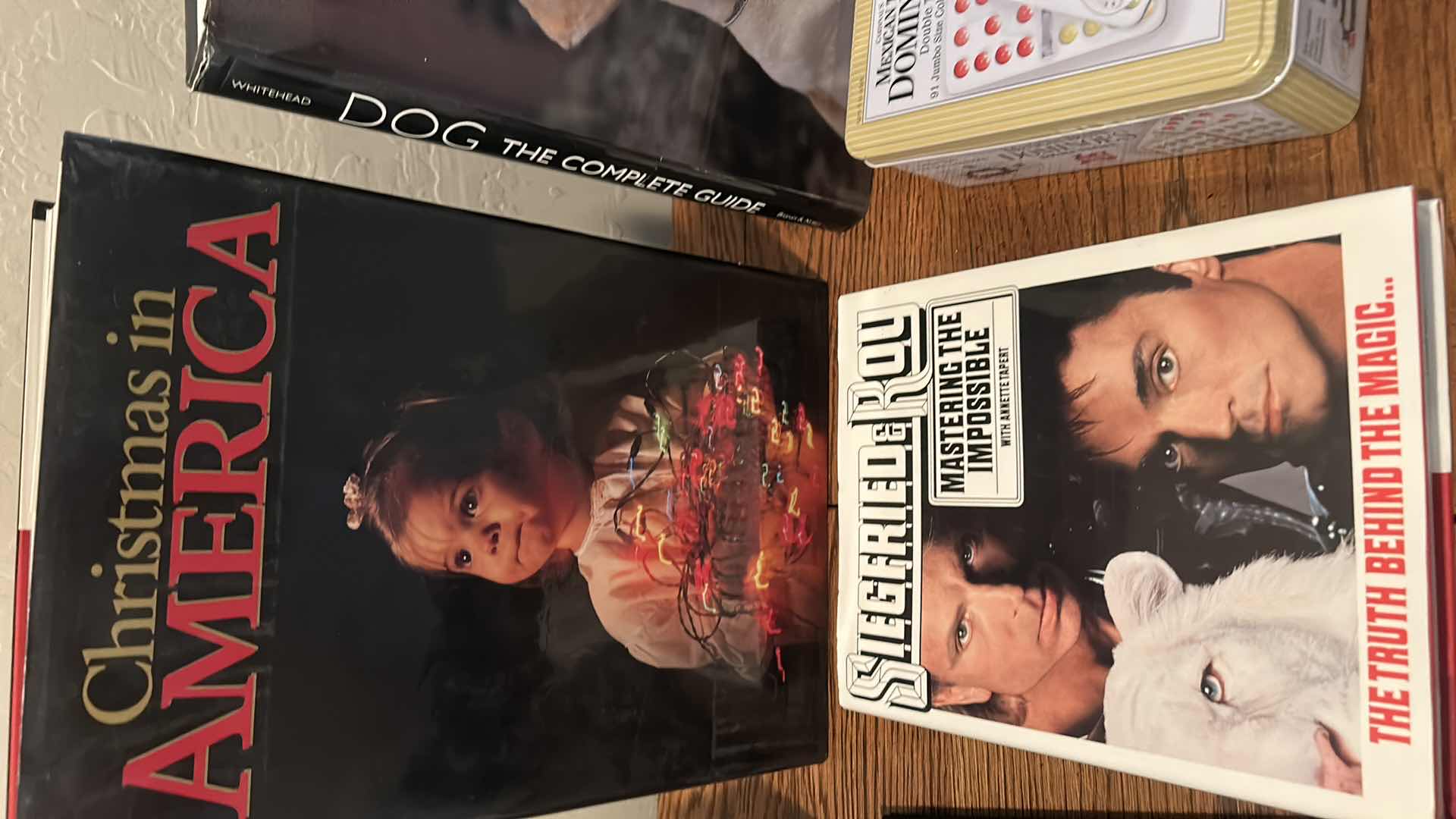 Photo 1 of COFFEE TABLE BOOKS, GAMES, & ORNATE CRUCIFIX