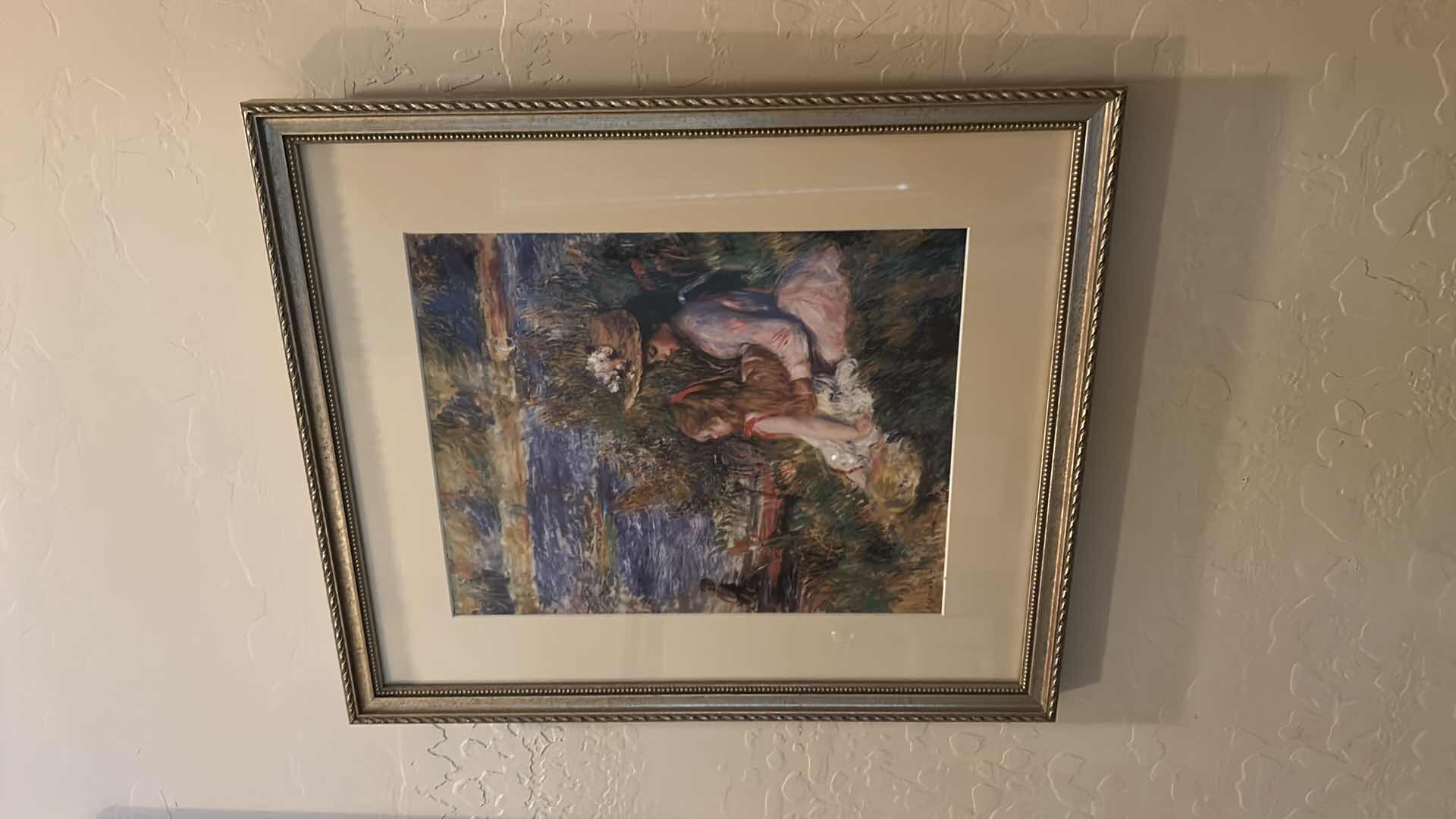 Photo 1 of FRAMED ART PRINT OF “YOUNG WOMEN AT THE WATER’S EDGE” BY PIERRE-AUGUSTE RENOIR ARTWORK 14 1/4” x H16 1/2”