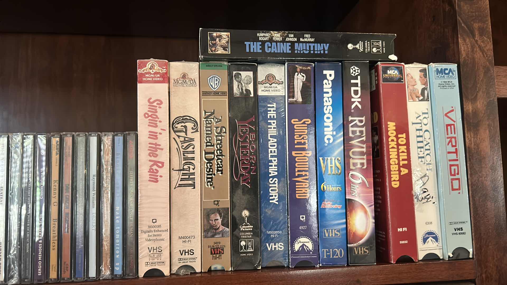 Photo 1 of CONTENTS OF SHELF DVD'S VARIOUS ARTISTS  & 12 VHS MOVIES