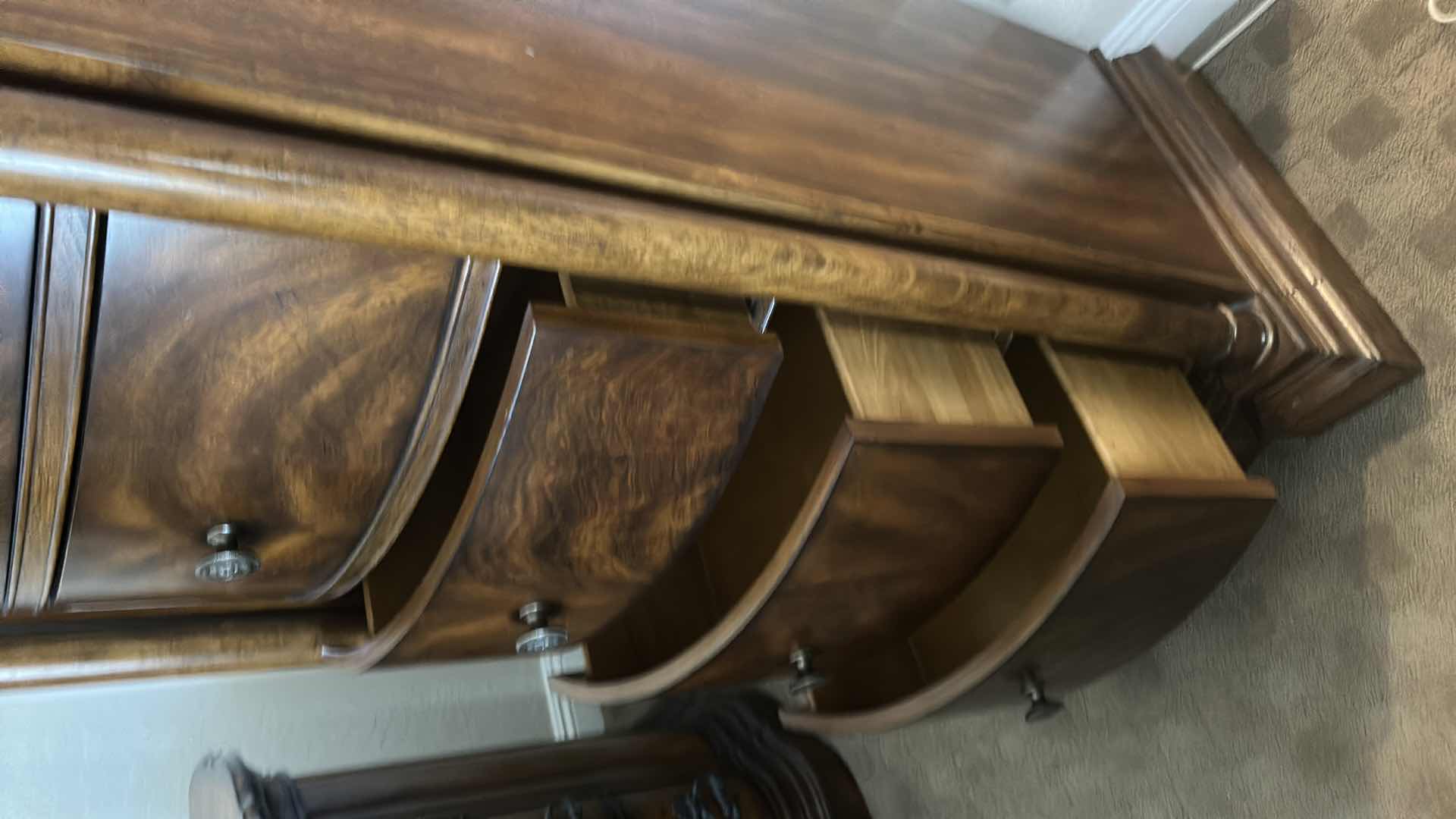 Photo 1 of PULASKI TALL CHEST OF DRAWERS WITH COLUMN DETAILS AND BRASS-TONE HARDWARE 30” x 2” x H63 1/2”