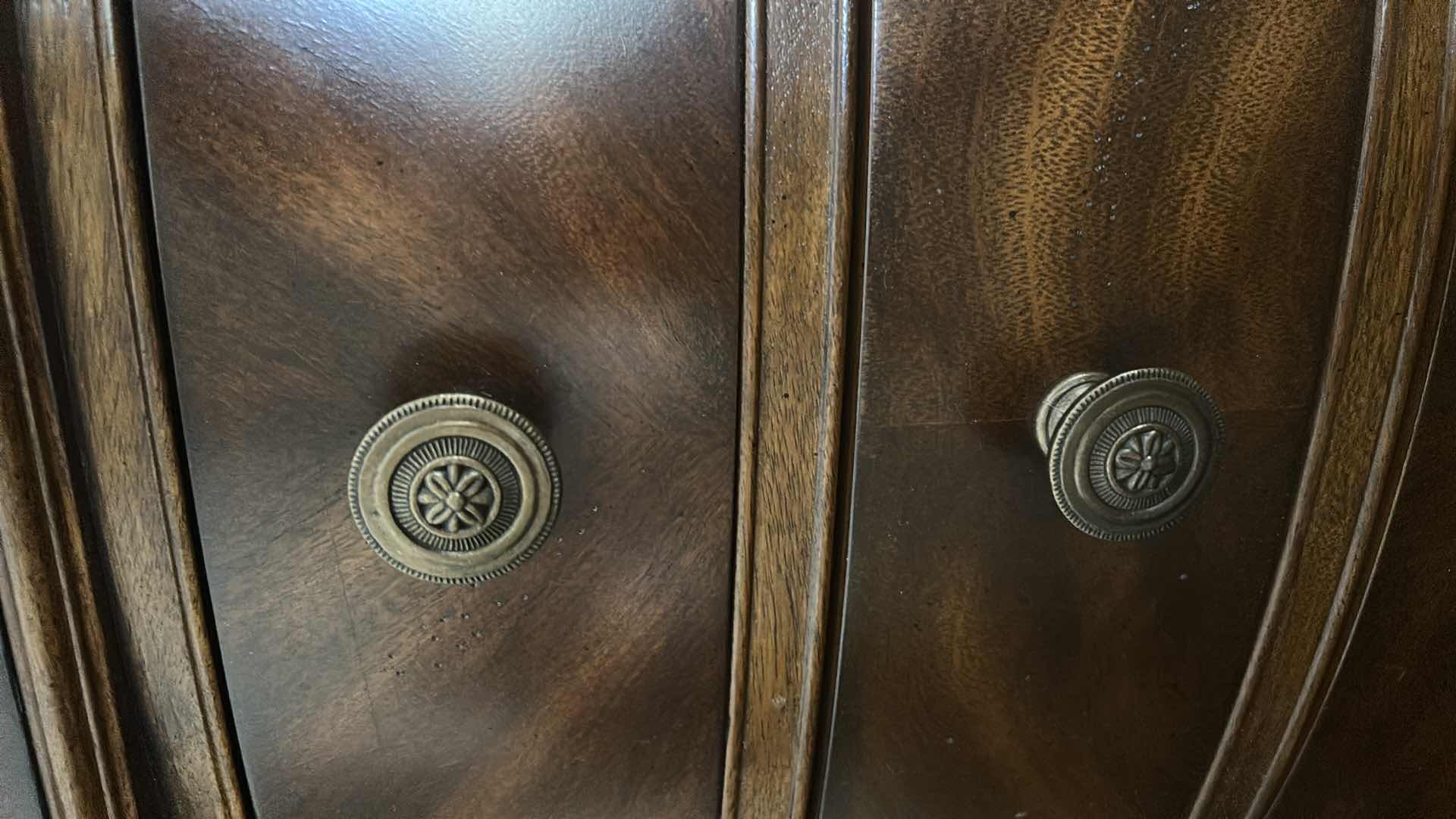 Photo 1 of PULASKI TALL CHEST OF DRAWERS WITH COLUMN DETAILS AND BRASS-TONE HARDWARE 30” x 2” x H63 1/2”