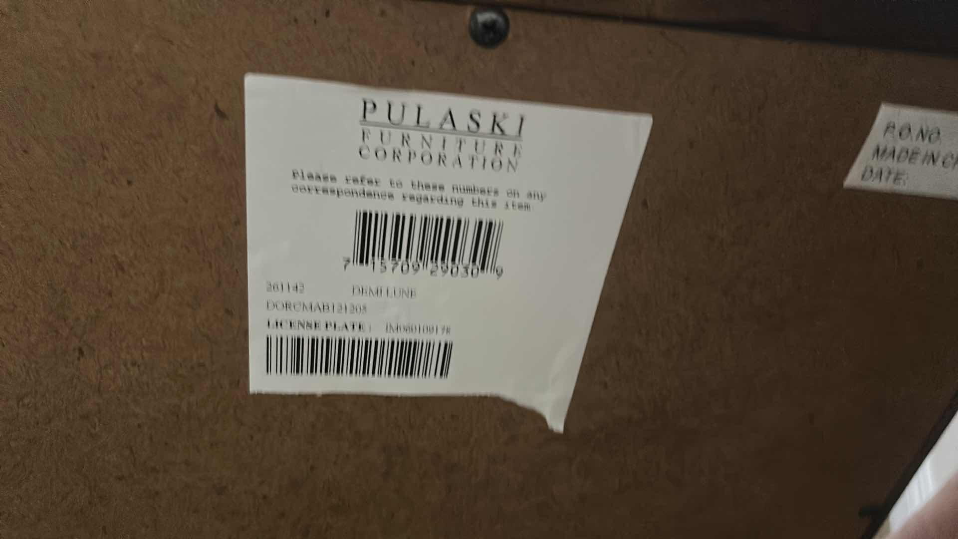 Photo 1 of PULASKI DEMILUNE (HALF-MOON) SHAPED ACCENT CHEST/NIGHTSTAND W HEAVY BRASS HARDWARE 40” x 21” x 36”