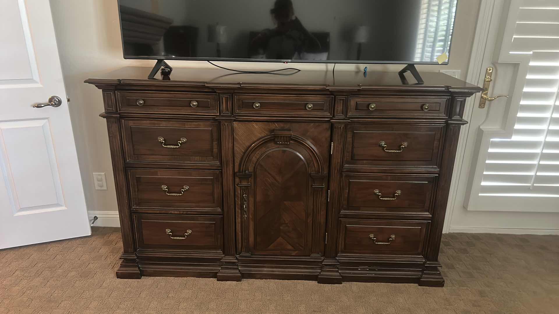 View 2 of MAHOGANY SIDEBOARD BUFFET W BRASS HARDWARE 6‘ x 20“ x H44 1/2“