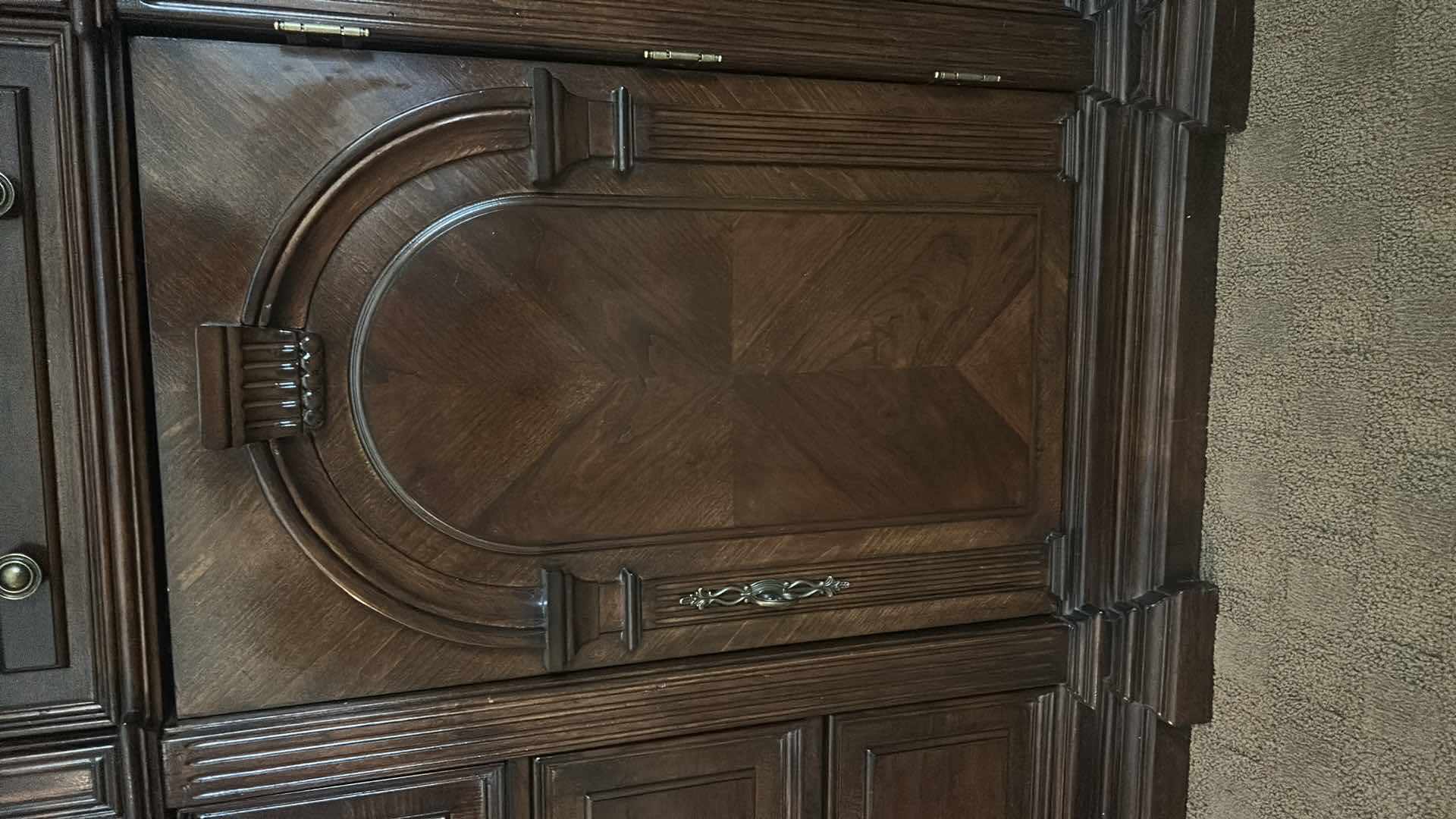 View 5 of MAHOGANY SIDEBOARD BUFFET W BRASS HARDWARE 6‘ x 20“ x H44 1/2“