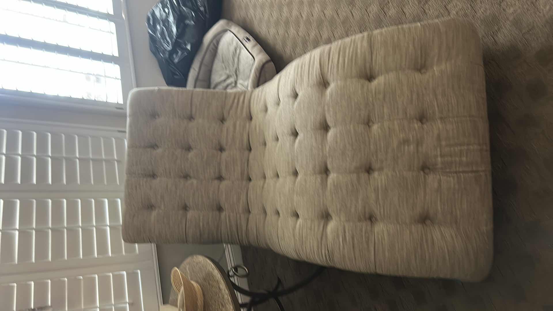 Photo 1 of TUFTED WAVE CHAISE LOUNGE WITH CURVED S-SHAPED SILHOUETTE AND BUTTON TUFTING 34 1/2“ x 6‘ x H34”