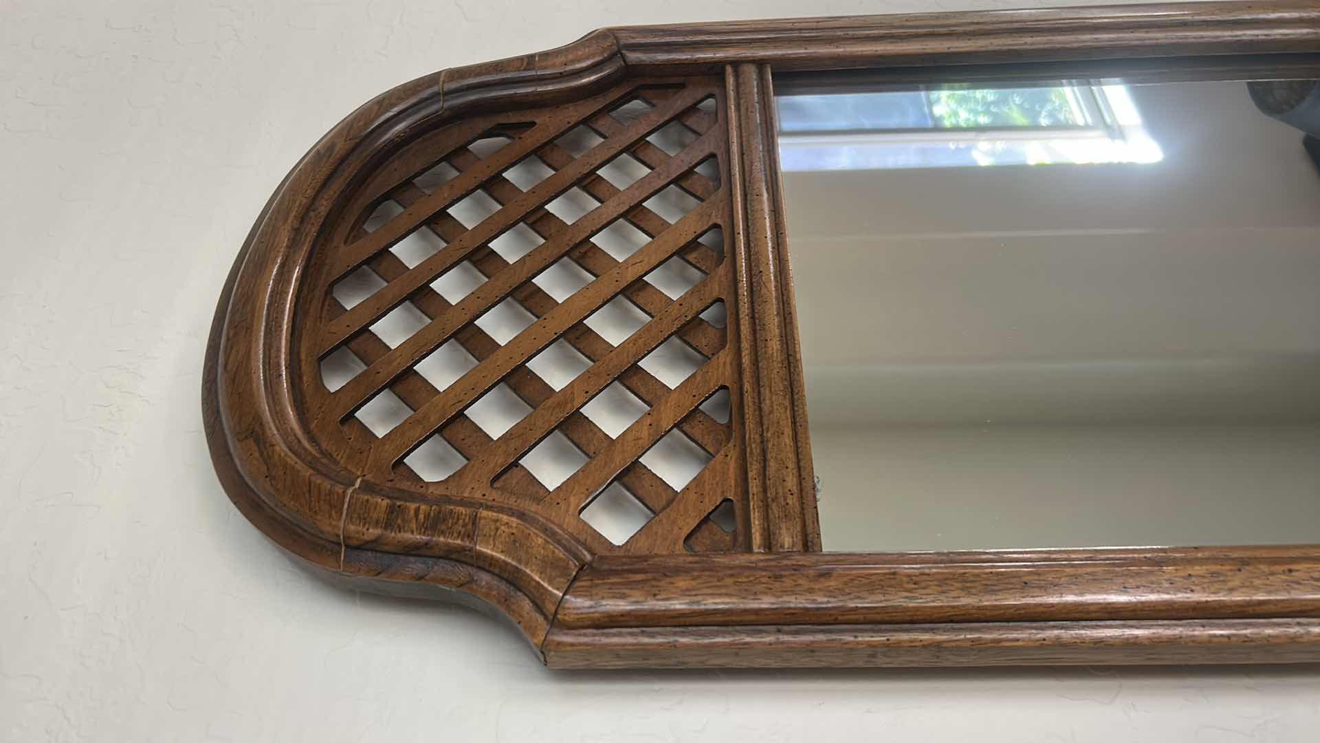 Photo 1 of THOMASVILLE ARCHED WALL MIRROR W ATTICE DETAILING 15” x H44 1/2” $300
