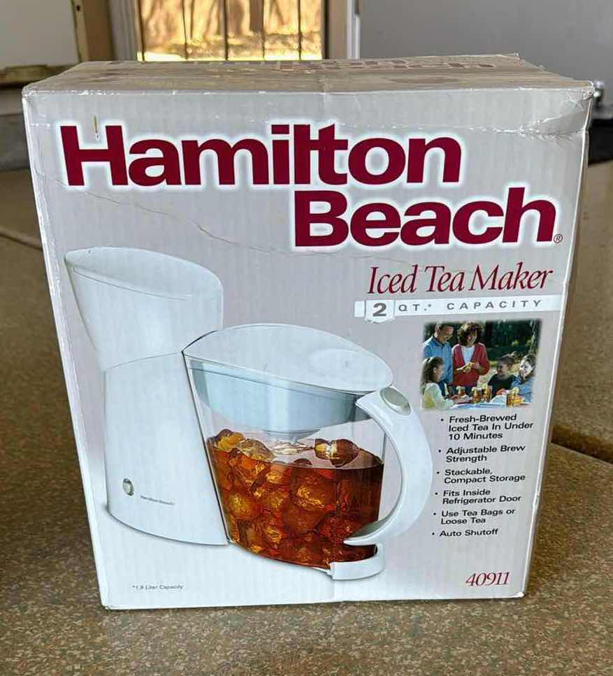Photo 1 of NIB HAMILTON BEACH ICE TEA MAKER & POPCORN POPPER