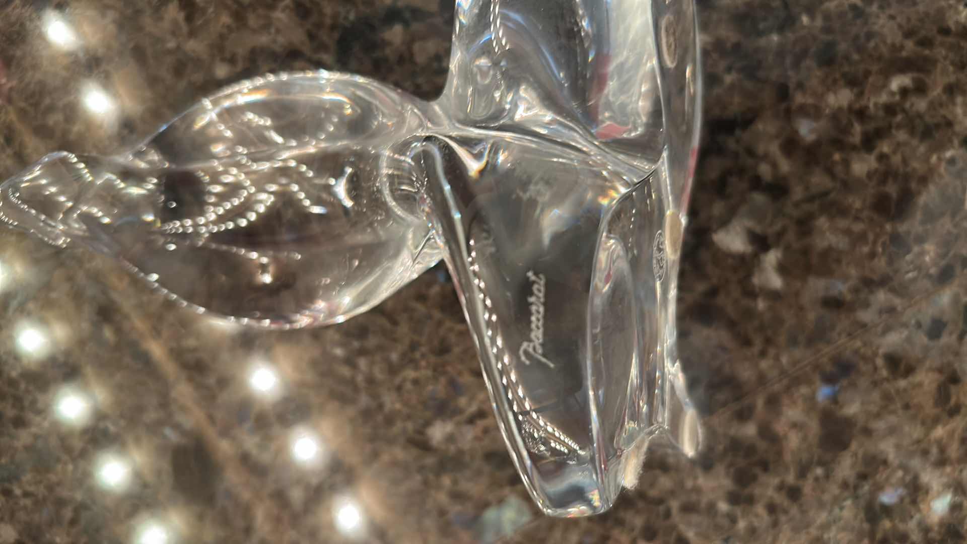 Photo 1 of BACCARAT CLEAR CRYSTAL COBRA SCULPTURE H 7"  NO BOX
