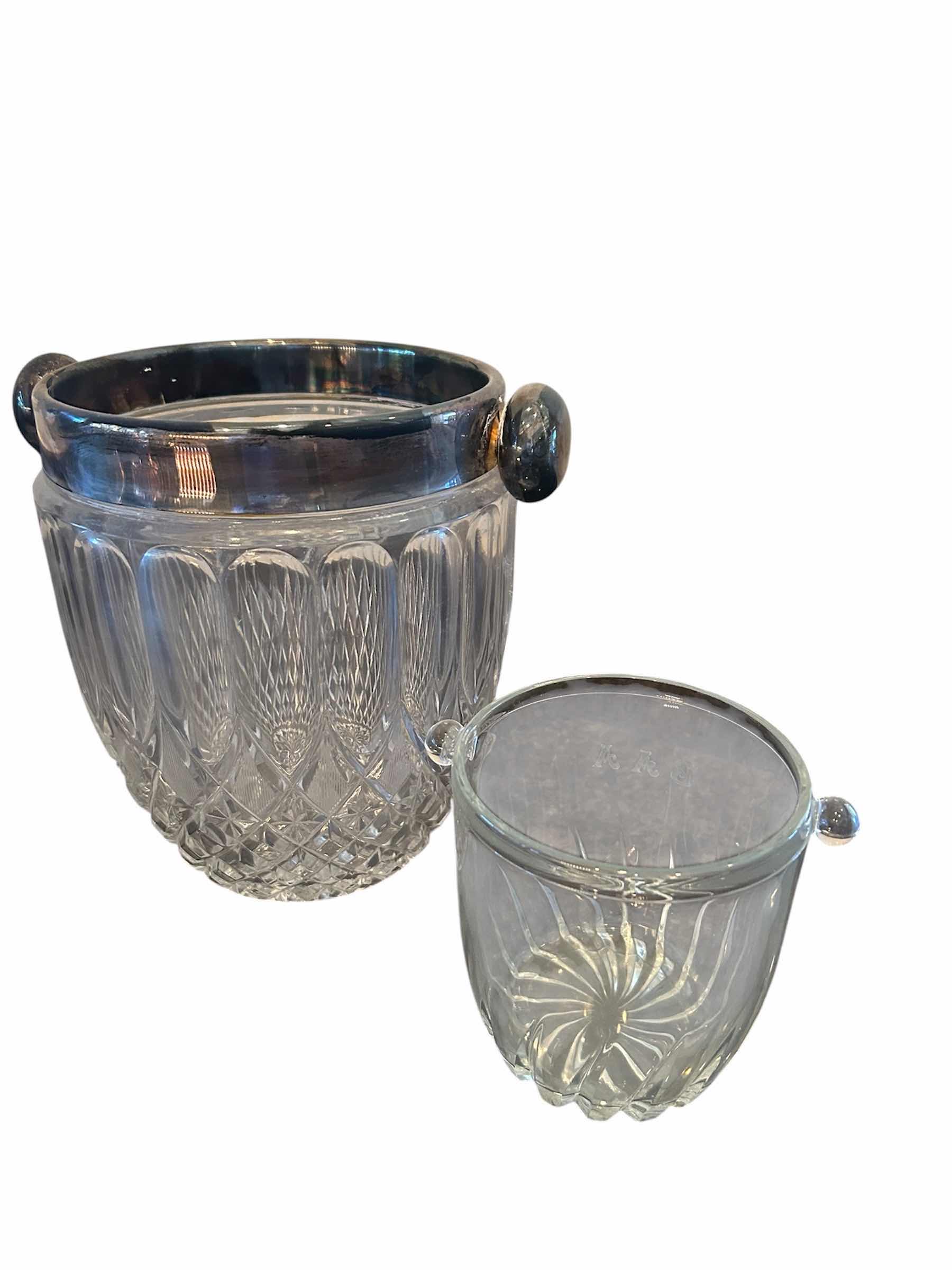 Photo 1 of 2- GLASS ICE BUCKETS H 9" 5"