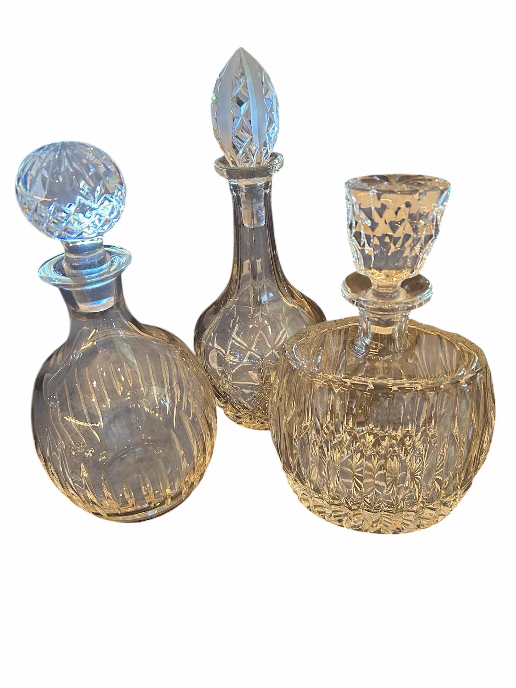 Photo 1 of 3- VINTAGE CUT CRYSTAL DECANTERS