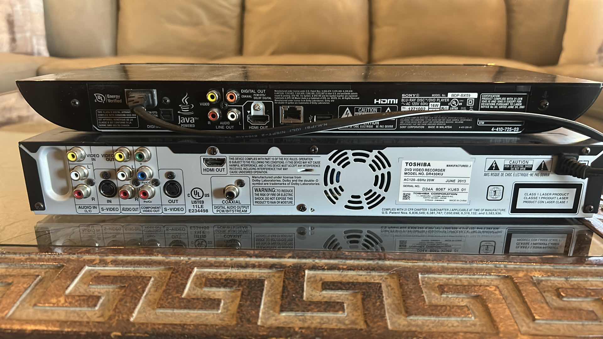 Photo 1 of SONY BLU RAY 3D DISC PLAYER & TOSHIBA DVD PLAYER