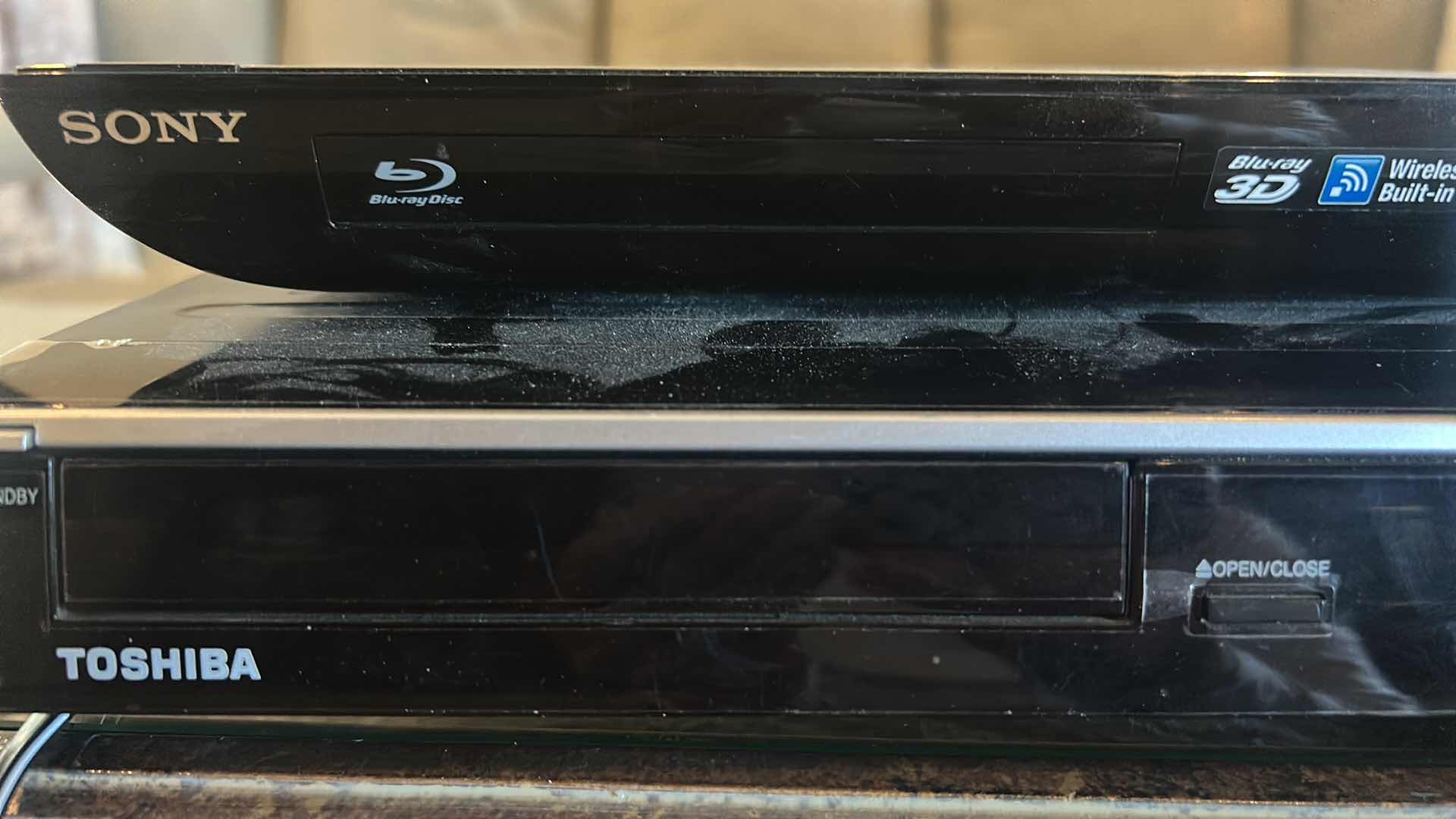 Photo 1 of SONY BLU RAY 3D DISC PLAYER & TOSHIBA DVD PLAYER