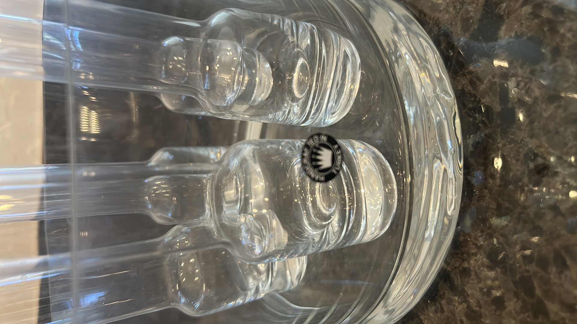 Photo 1 of HANDMADE TURKISH CRYSTAL VODKA SET W MATCHING BUCKET