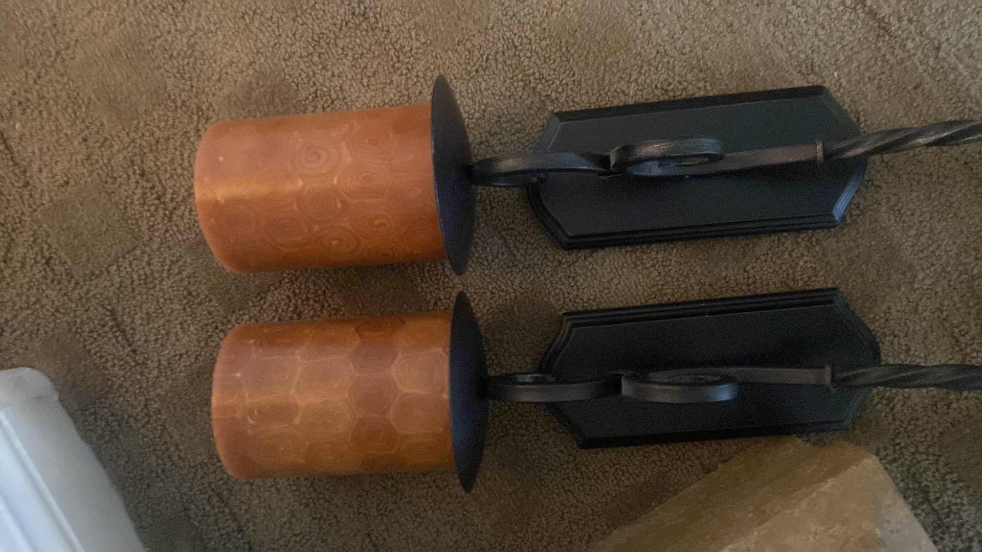 Photo 1 of PAIR OF WALL SCONCES WITH NEW CANDLES H26” INCLUDING CANDLES