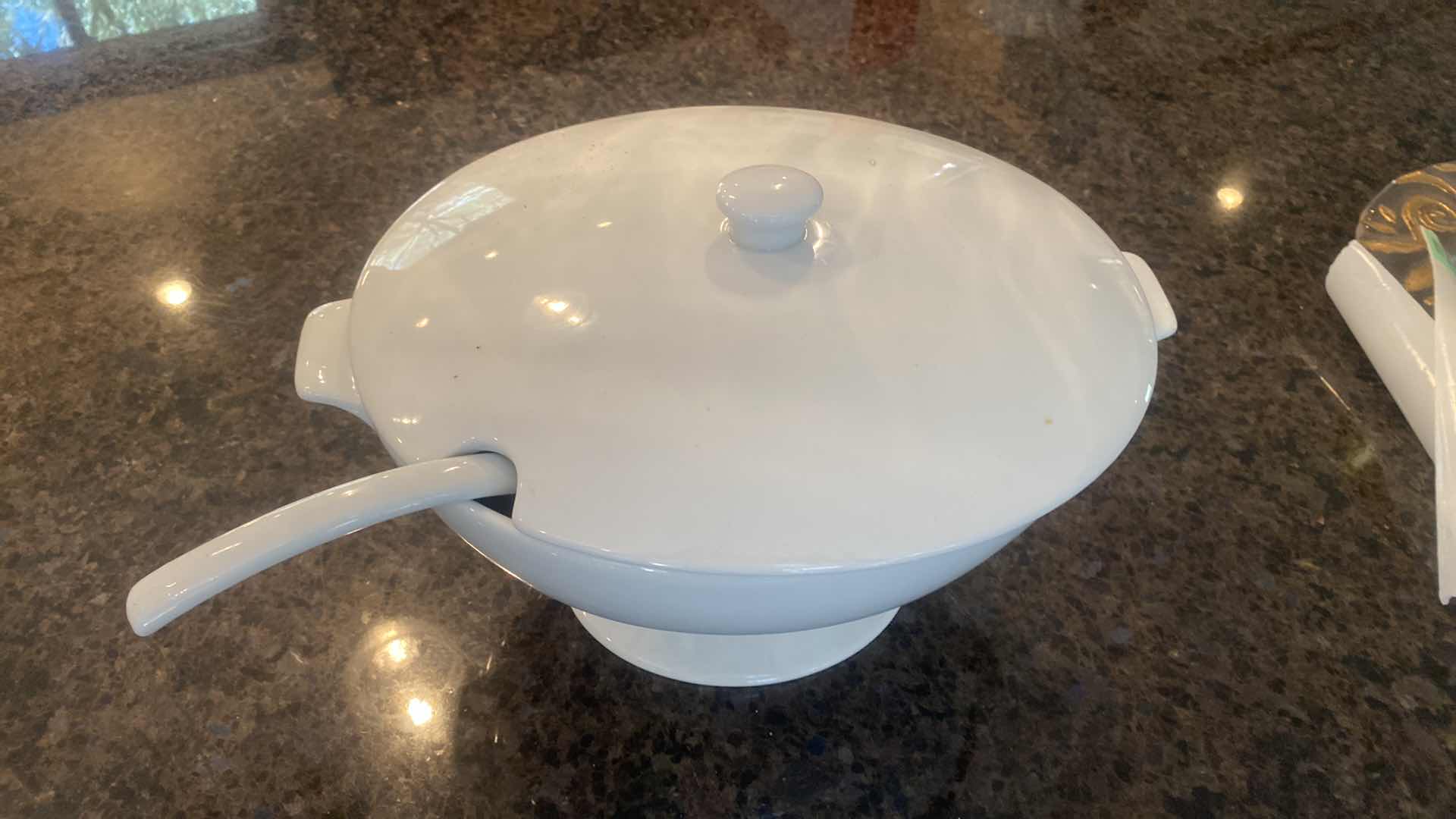 Photo 1 of 8-WHITE CERAMIC SERVE WARE & POTS