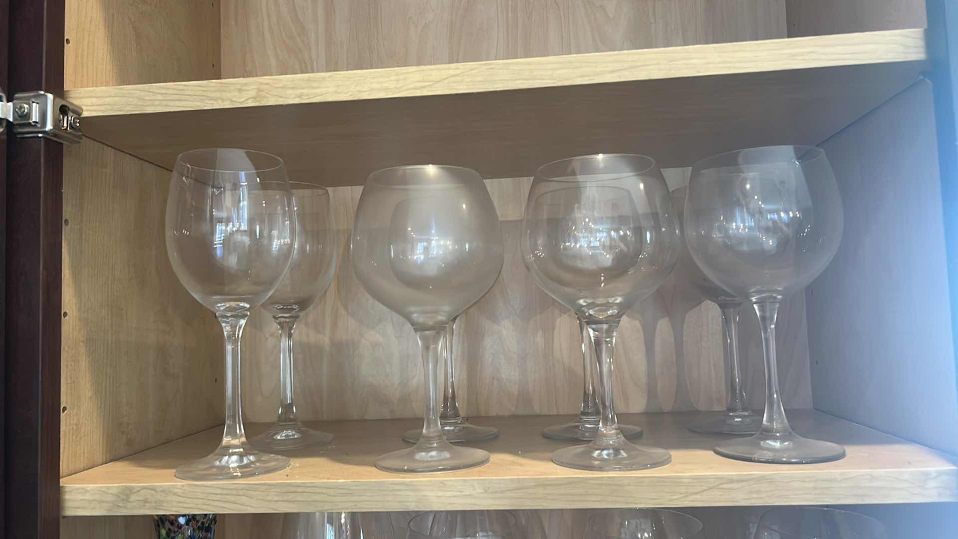 Photo 1 of CONTENTS OF KITCHEN CABINETS - GLASS STEMWARE