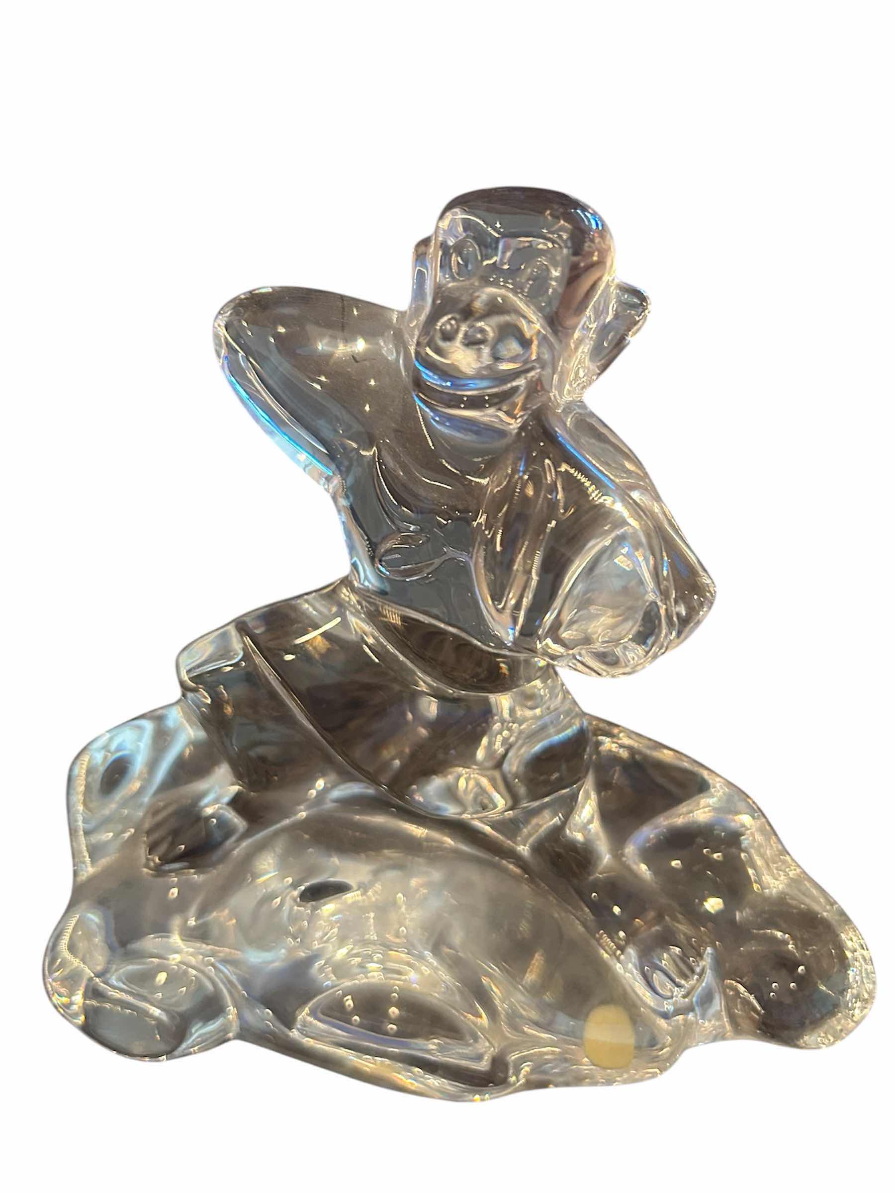 Photo 1 of BACCARAT CLEAR CRYSTAL MONKEY FROM THE ZODIAC COLLECTION H  6"  NO BOX