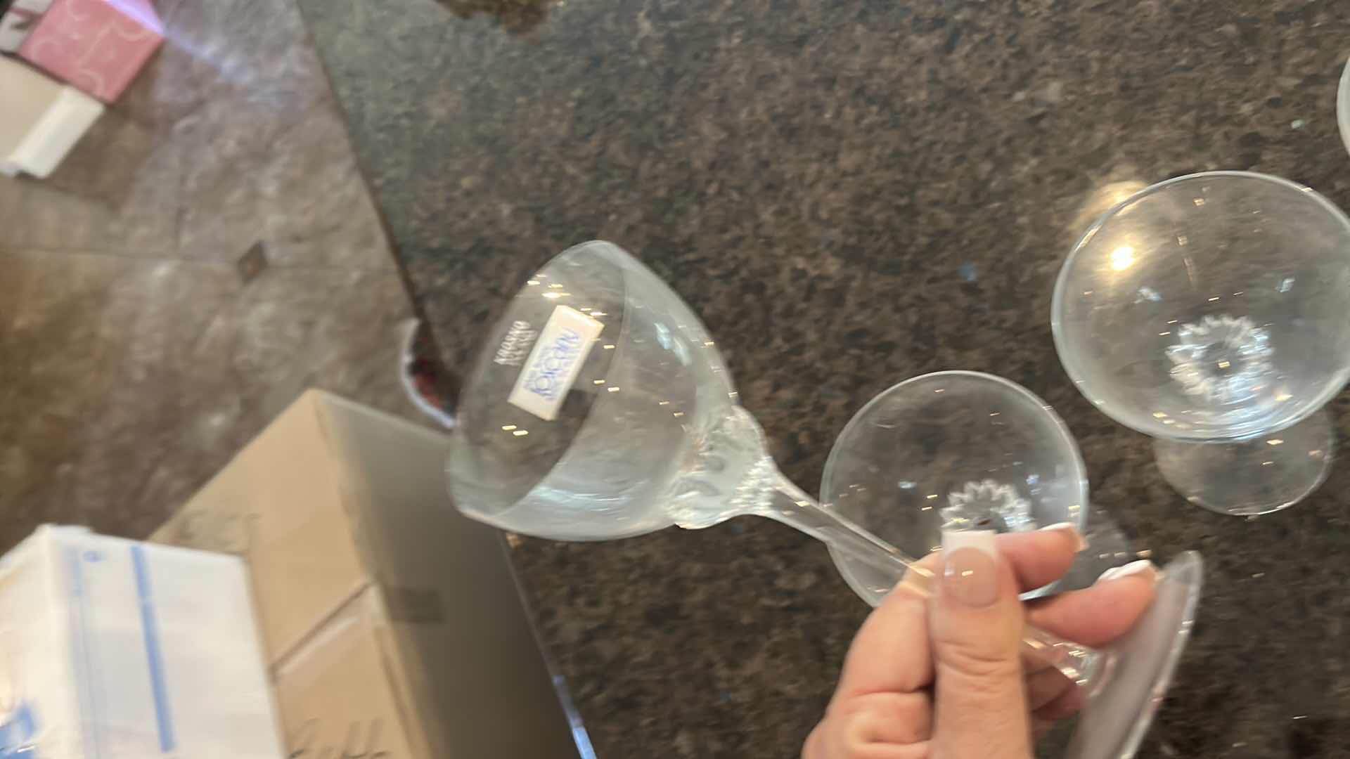 Photo 1 of 4-KROSNO POLAND CRYSTAL COCKTAIL GLASSES