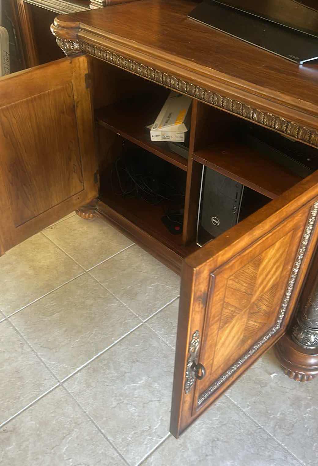 Photo 1 of TRADITIONAL MEDITERRANEAN STYLE CREDENZA W INTRICATE LEAF DESIGN 47" X 25" H 32"