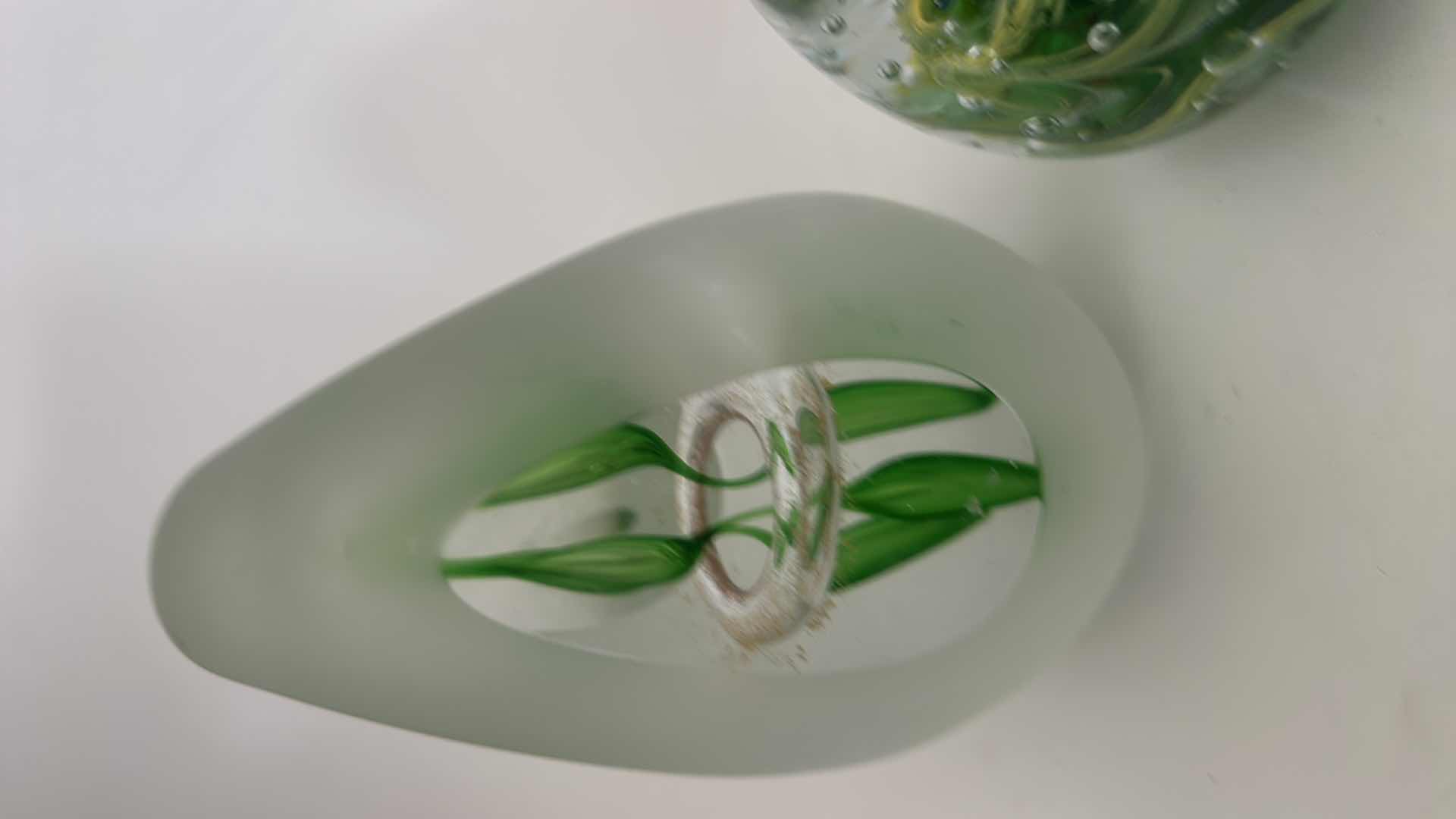 Photo 1 of 2 ART GLASS COLLECTIBLE PAPERWEIGHTS (TALLEST 6”)