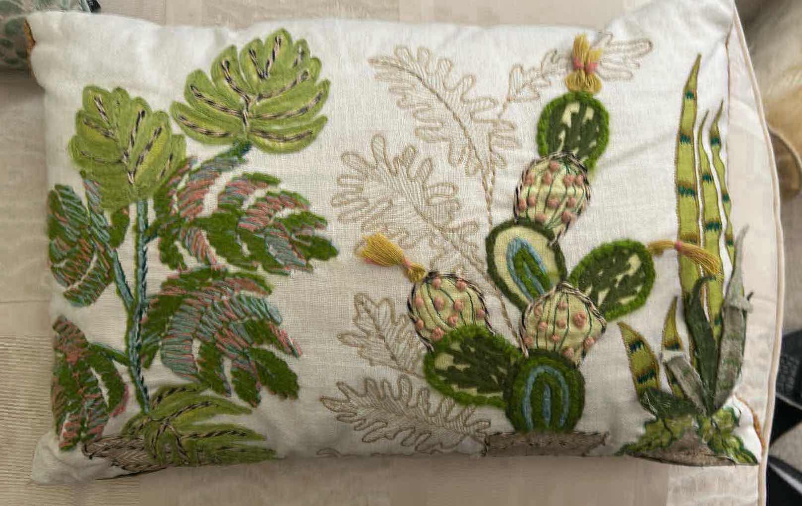 Photo 1 of 4- DECORATIVE GREEN PILLOWS 19" W