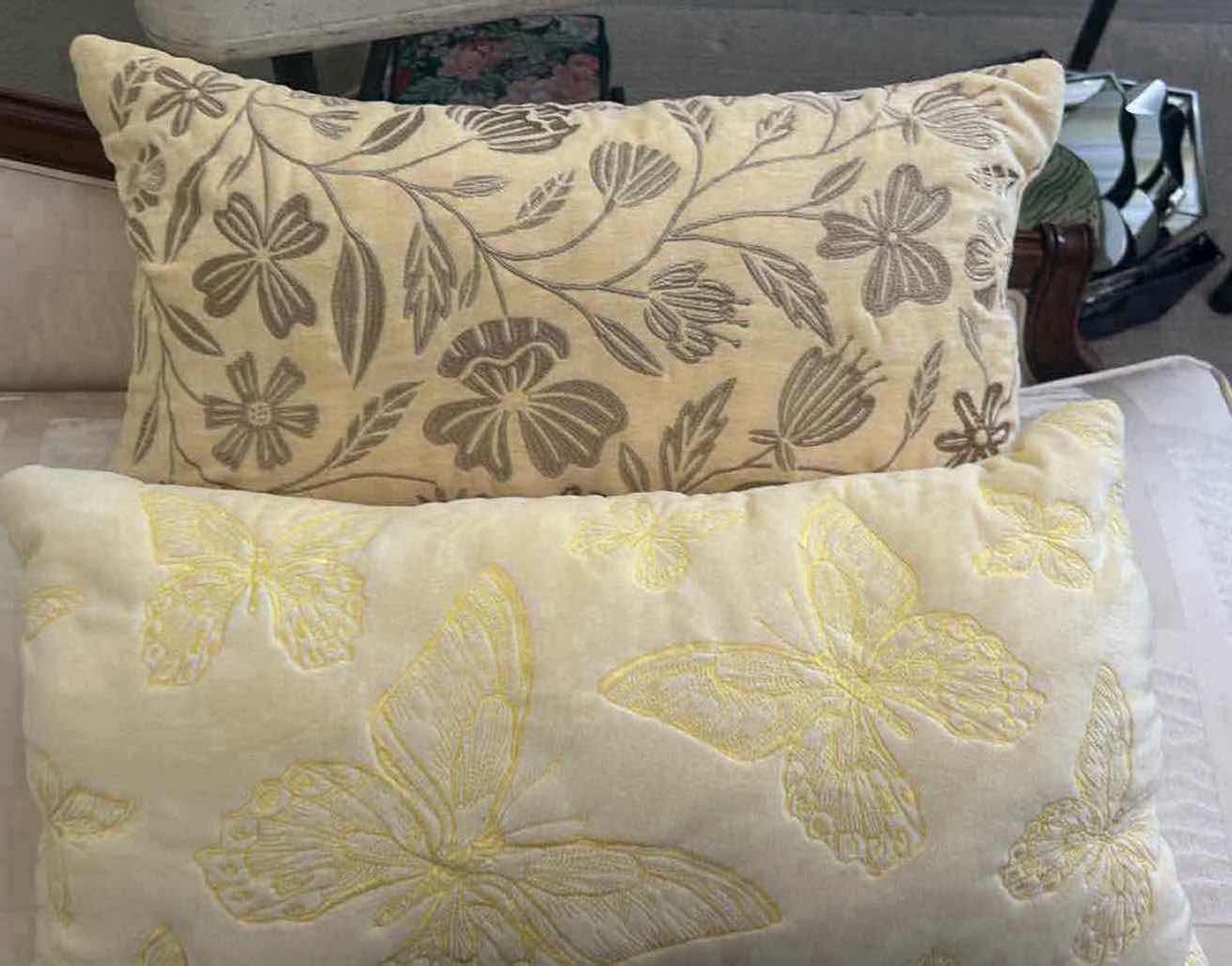 Photo 1 of 4- SPRING INSPIRED YELLOW & BOTANICAL ACCENTS PILLOWS