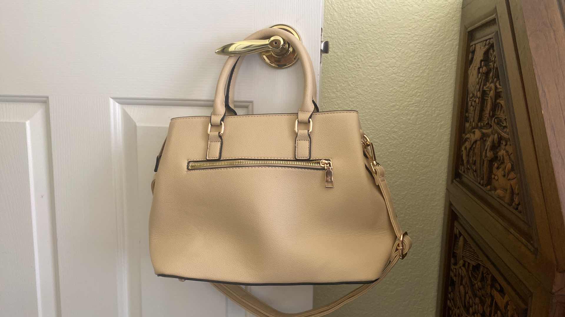 Photo 1 of 2-GREEN & LIGHT TAN HANDBAGS