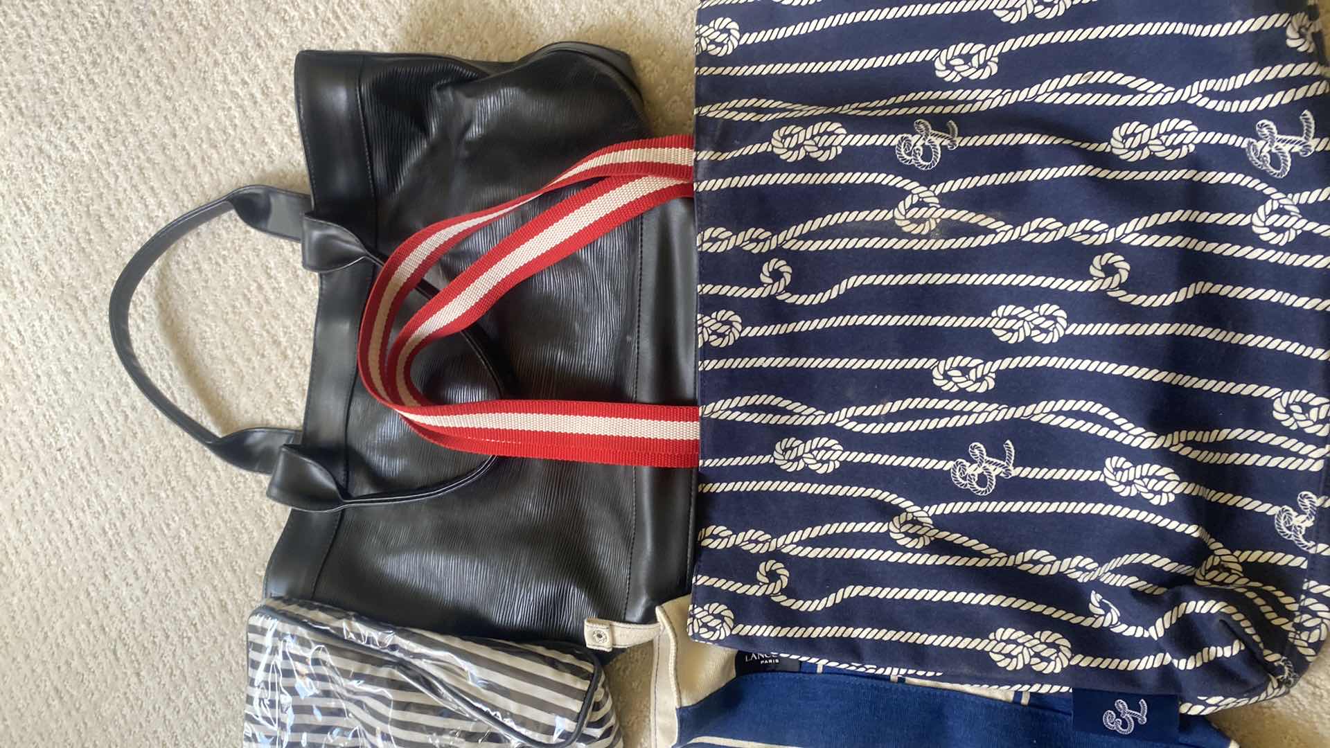 Photo 1 of 4-HANDBAGS & 1 LARGE COSMETICS POUCH
