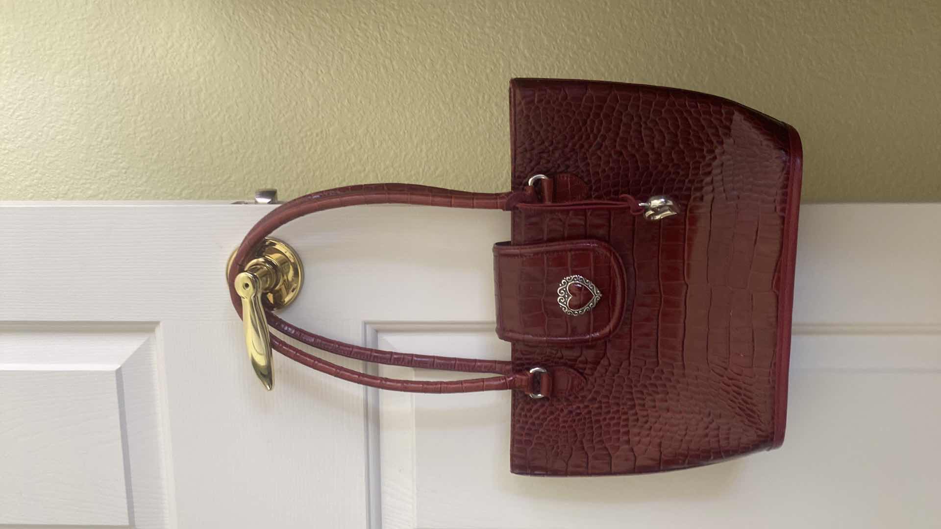 Photo 1 of BURGUNDY BRIGHTON HANDBAG WITH DUST BAG