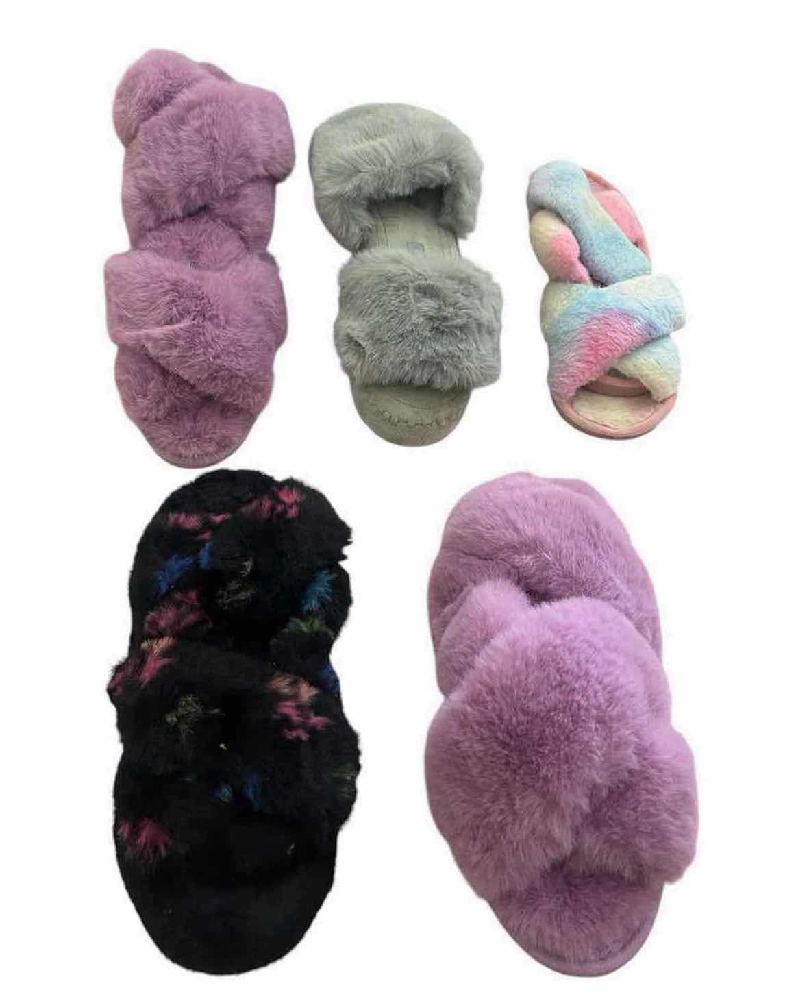 Photo 1 of 5- PLUSH SLIPPERS 3 SMALL 2 MED