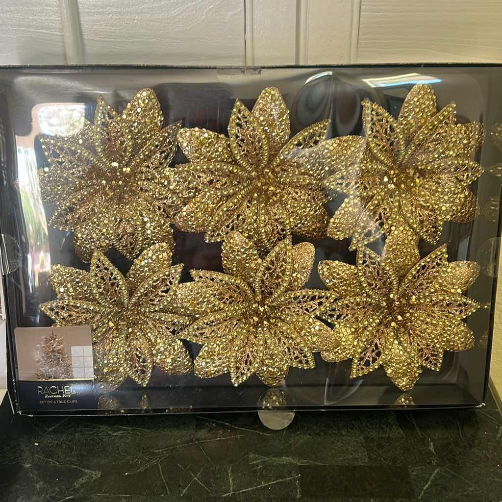 Photo 1 of 2- 6FT BEADED GARLAND & SET OF 6 TREE CLIPS