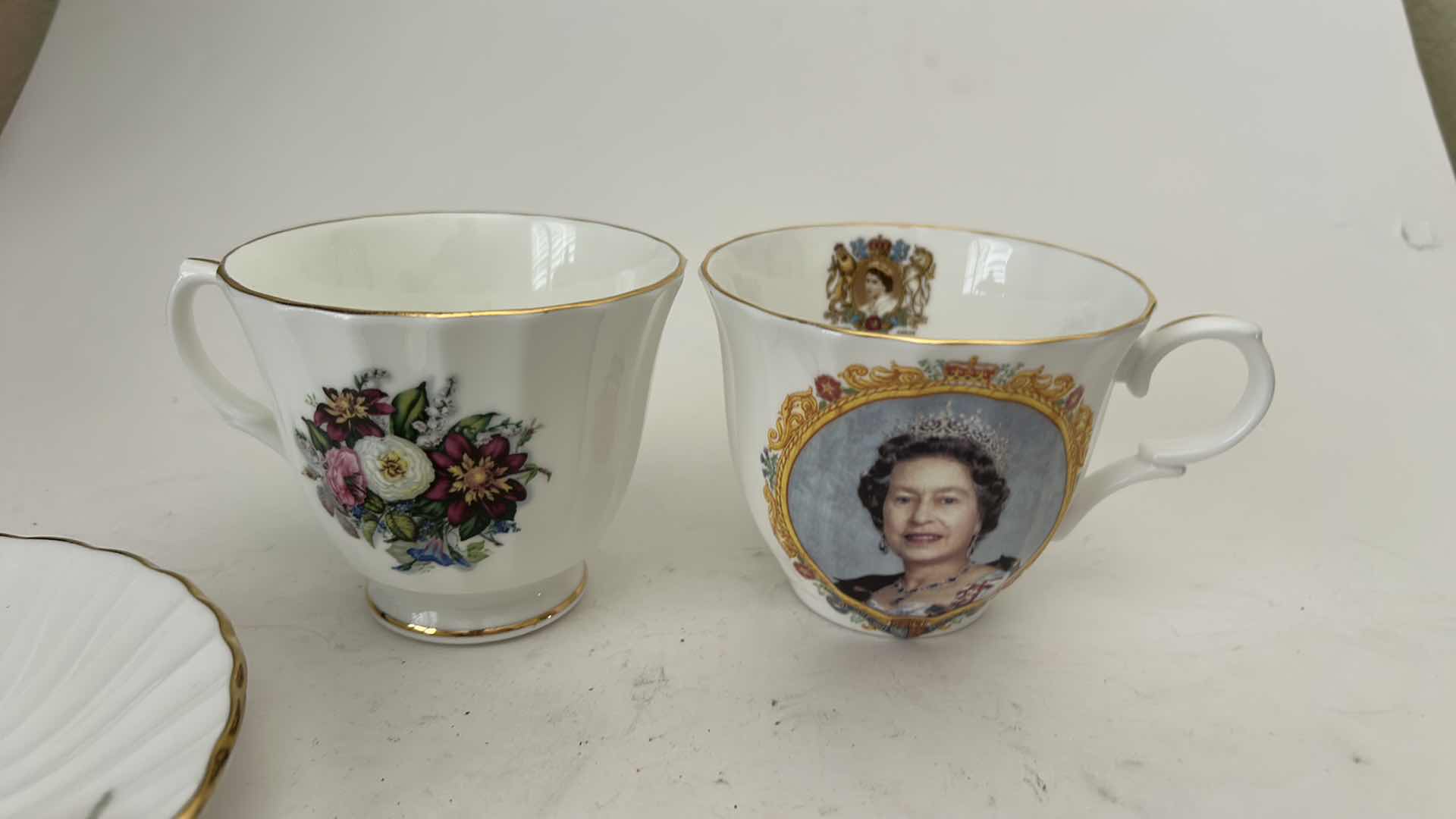 Photo 1 of 2 VINTAGE PORCELAIN TEACUPS AND SAUCERS